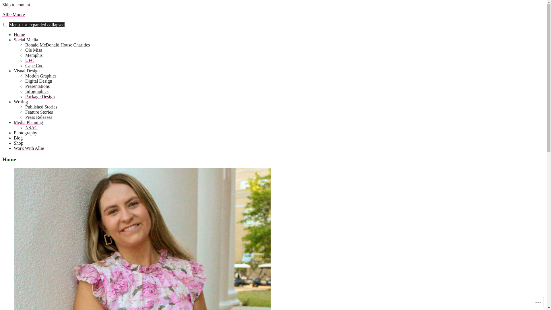 website screenshot of https://alliecreatesmoore.com/