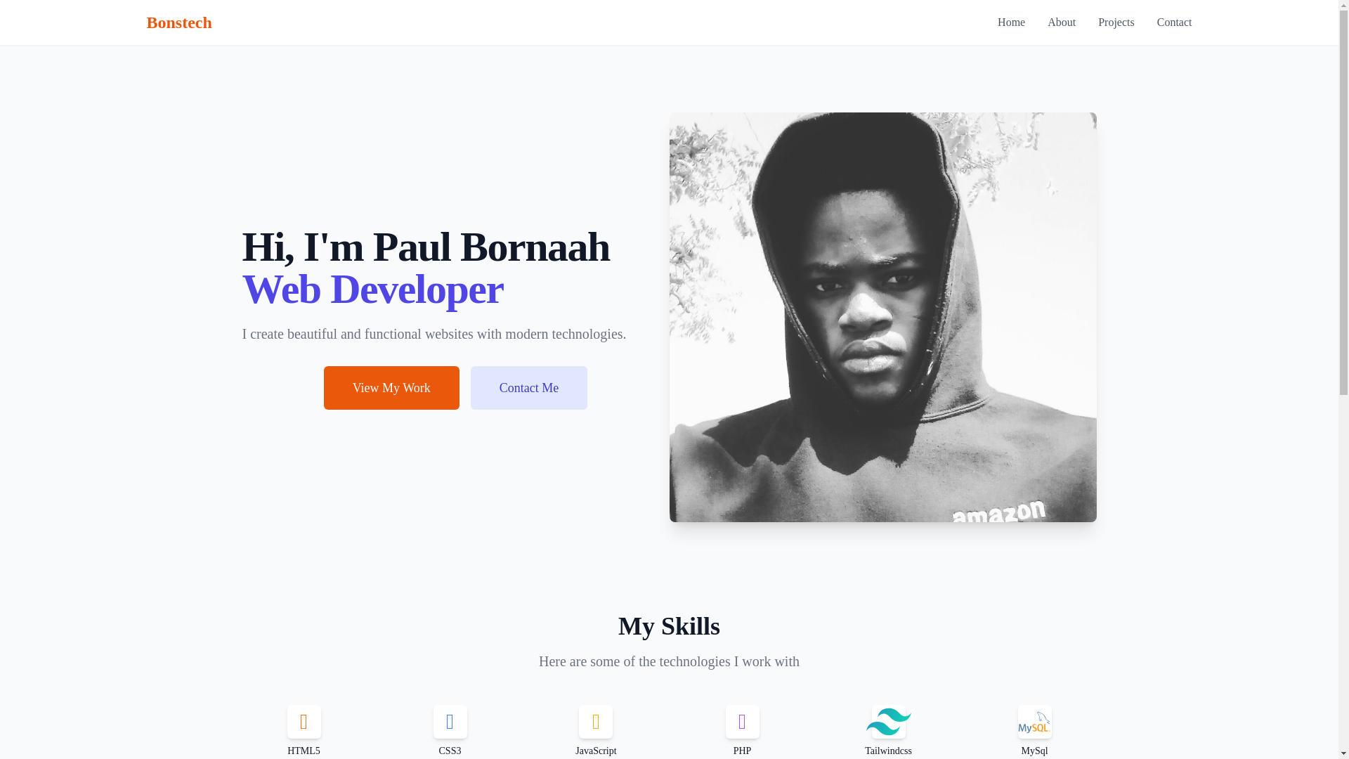 website screenshot of https://bonstech.online/