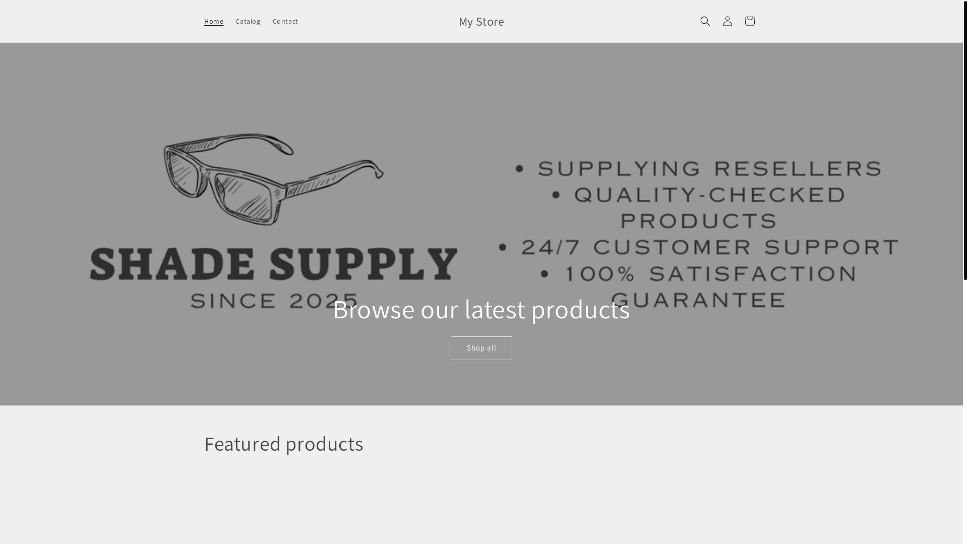 website screenshot of https://shadespply.com/