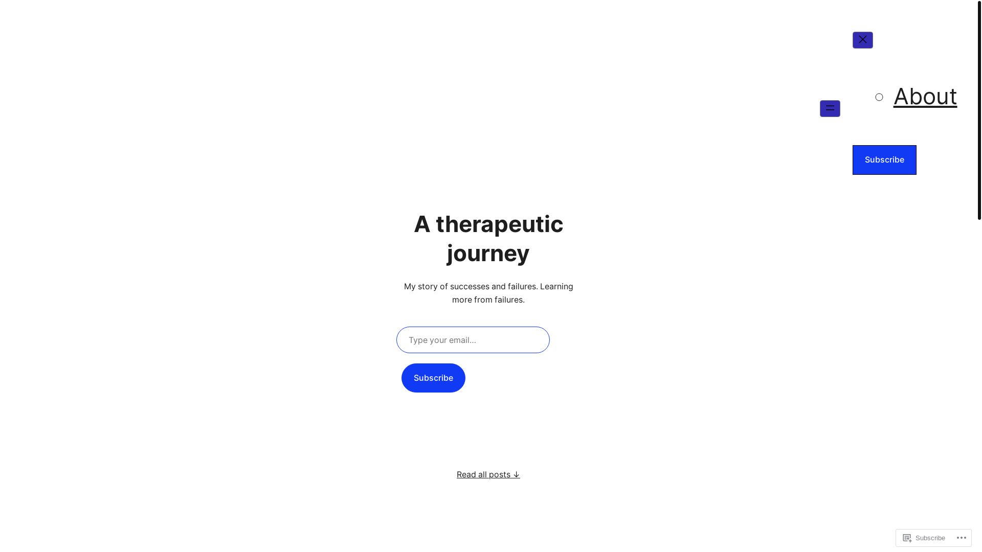 website screenshot of https://atherapeuticjourney.blog/