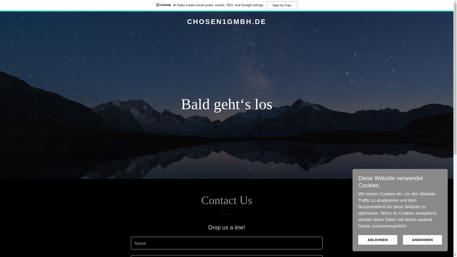 website screenshot of https://chosen1gmbh.de/