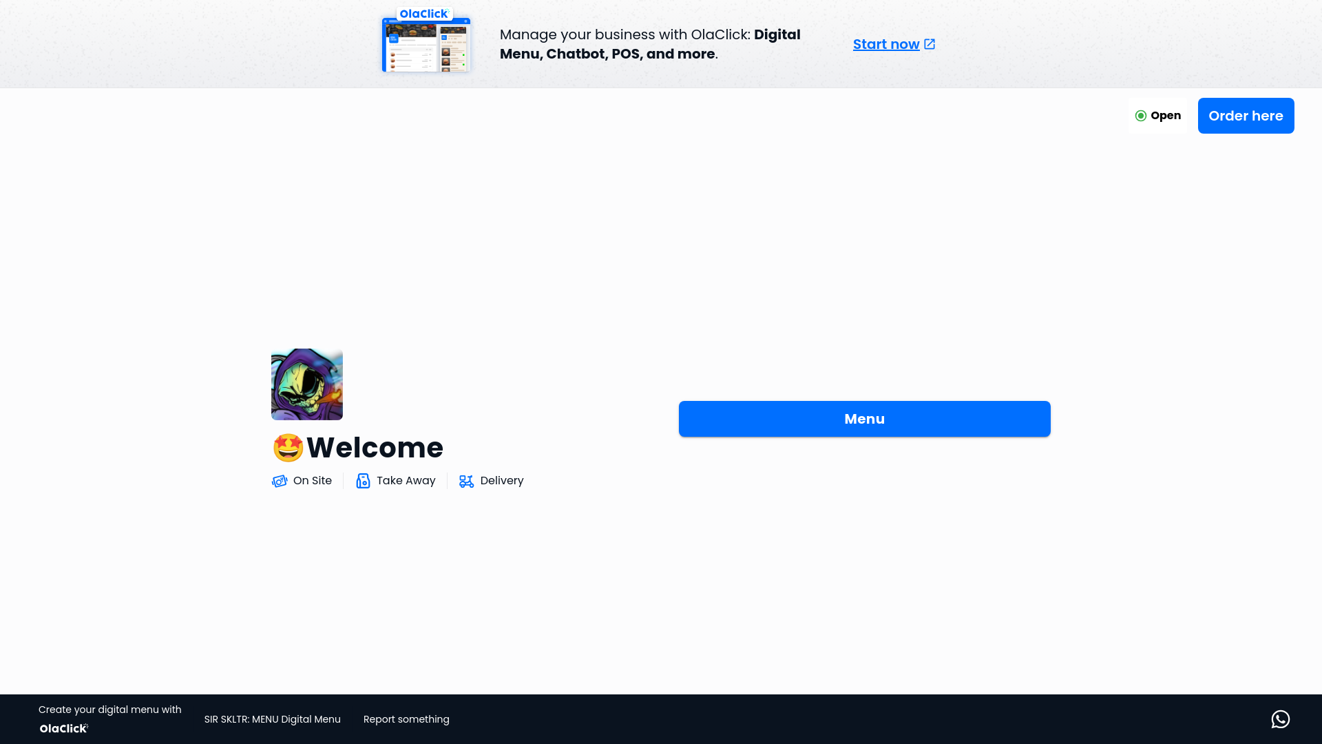 website screenshot of https://sirskltrsmoke.com/
