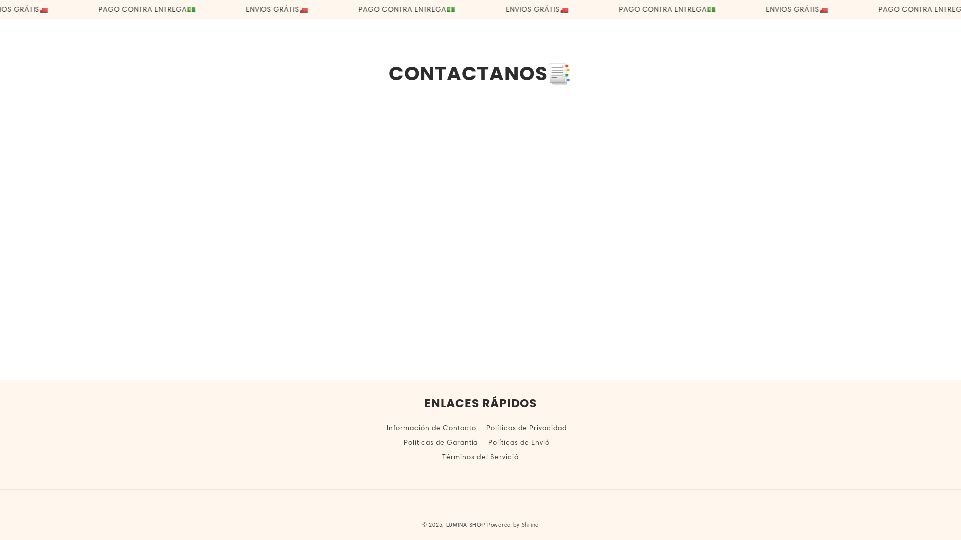 website screenshot of https://luminaonlineco.store/