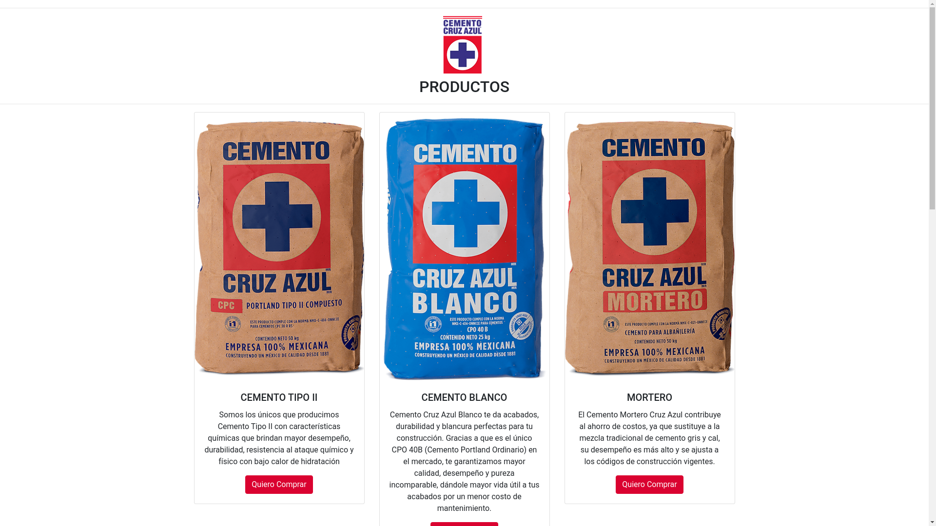 website screenshot of https://concretocruzazulmx.site/