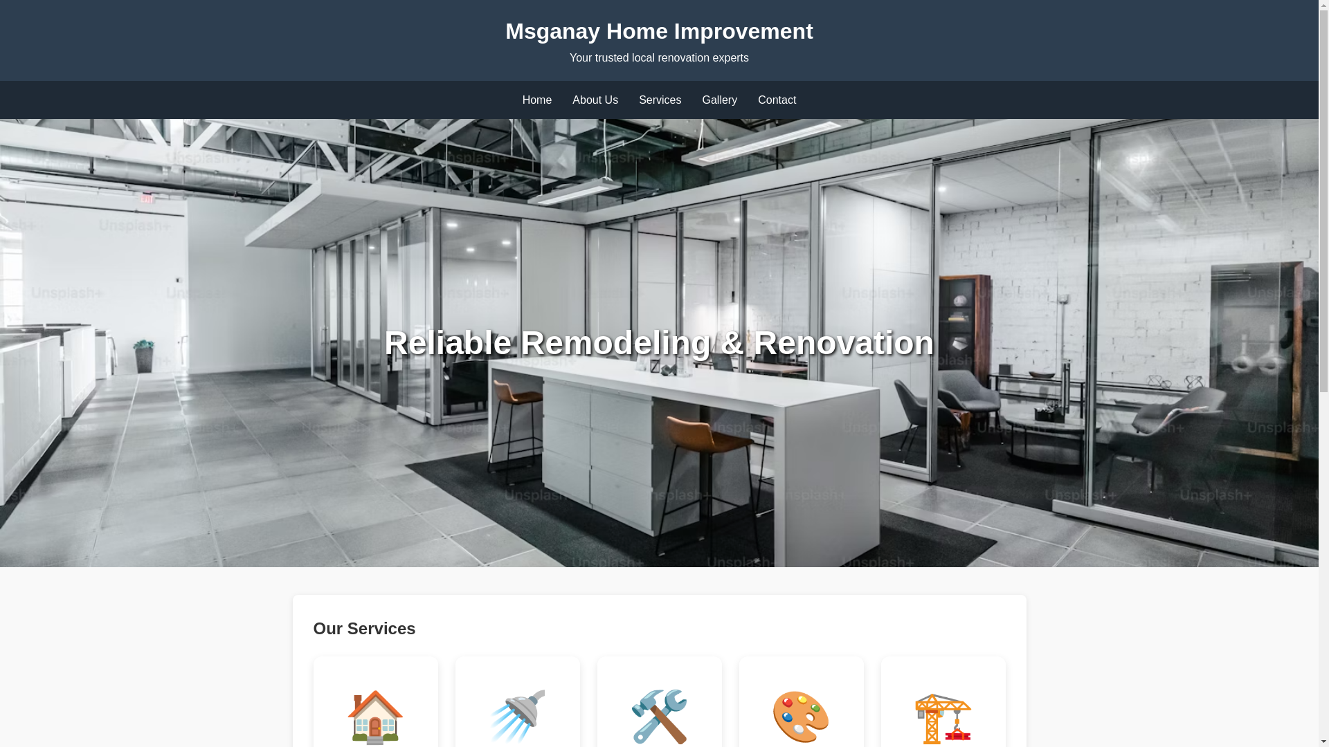 website screenshot of https://msganayhomeimprovement.com/