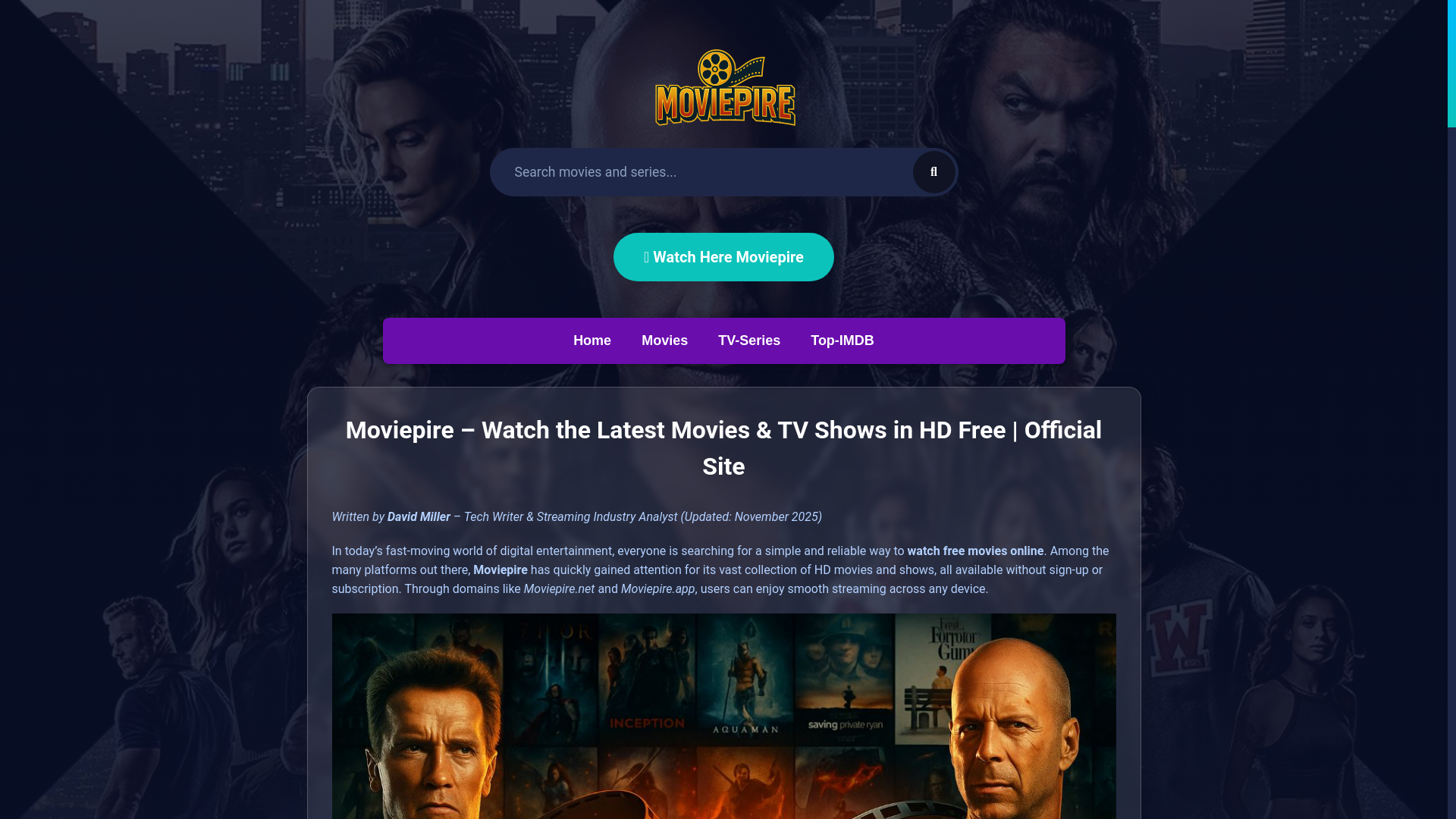 website screenshot of https://moviepire-v01.pages.dev/