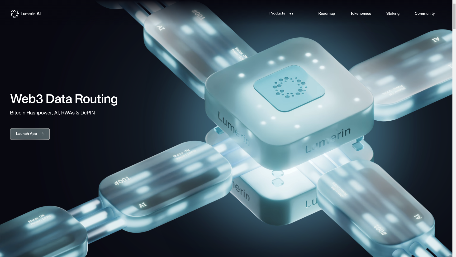 website screenshot of https://lumerin-ai.cloud/