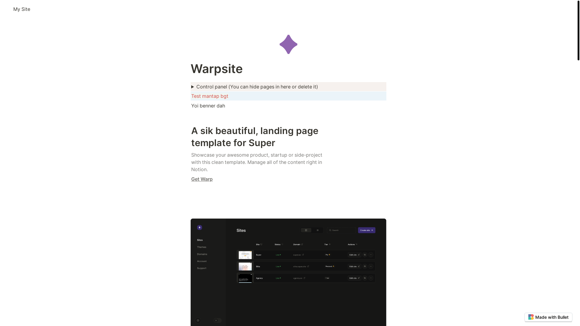 website screenshot of https://my-site-warp-bullet.pages.dev/