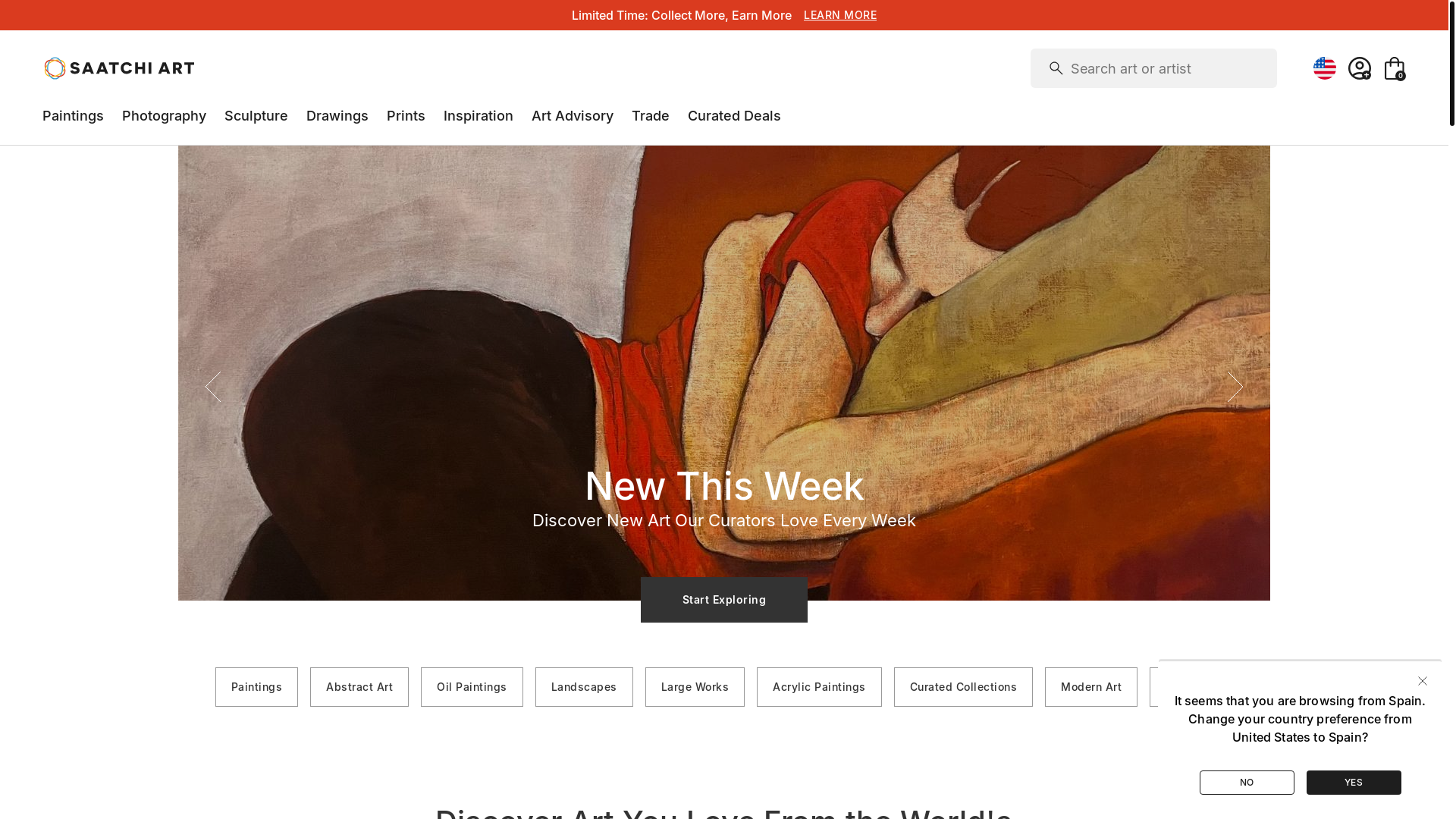 website screenshot of https://www.saatchiart.com/