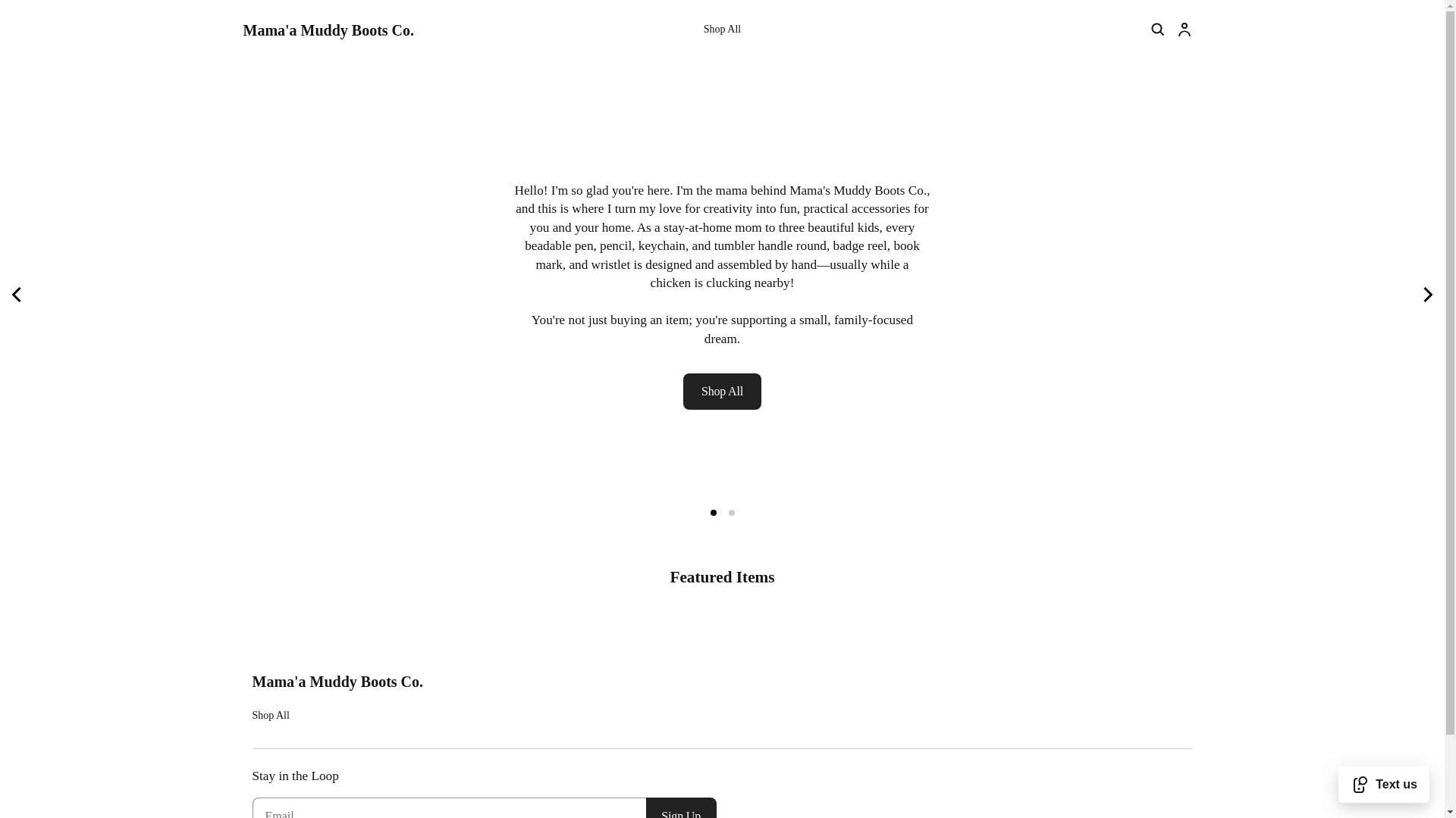 website screenshot of https://mamasmuddybootsco.com/
