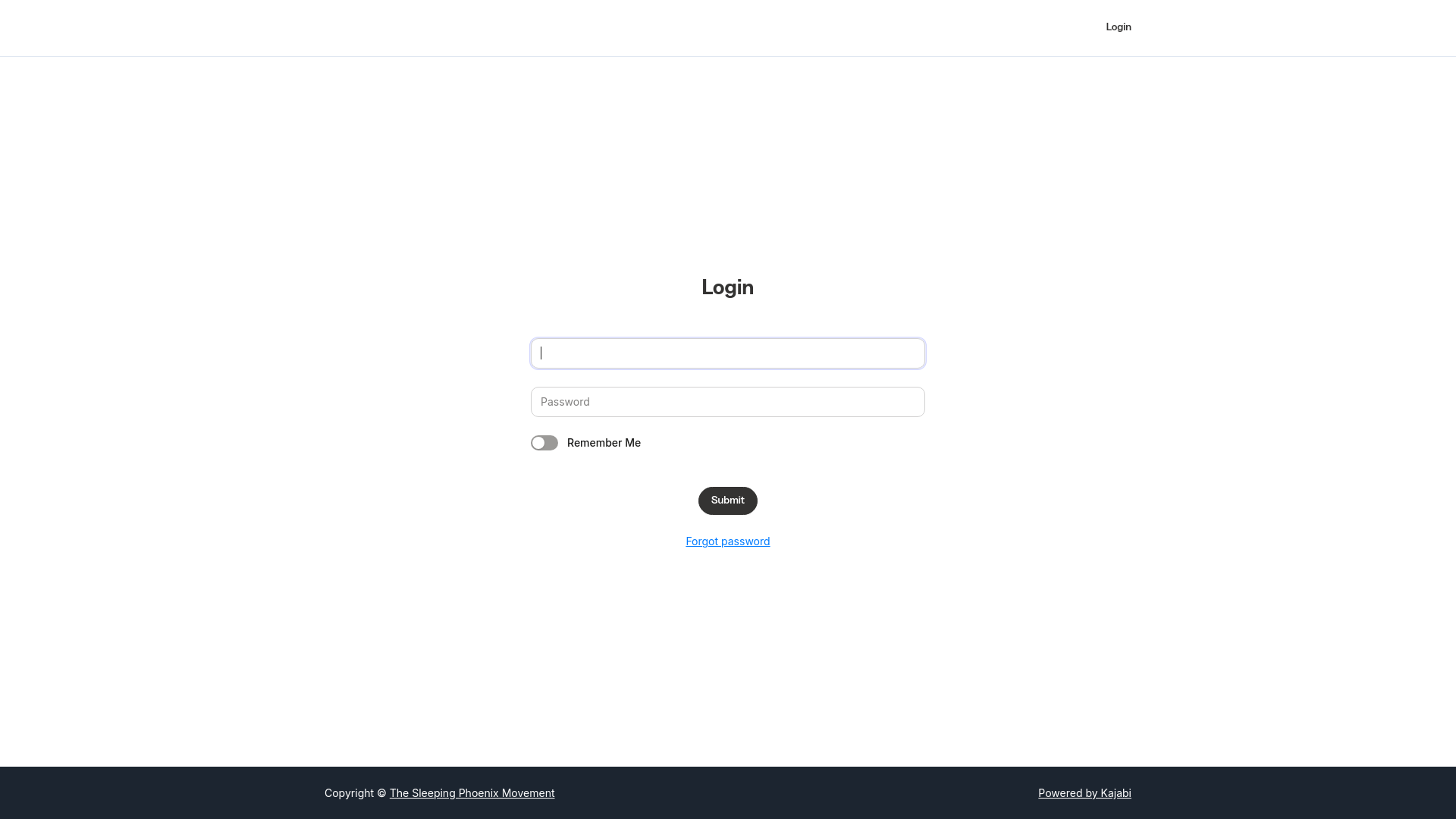 website screenshot of https://sleepingphoenixmovement.com/