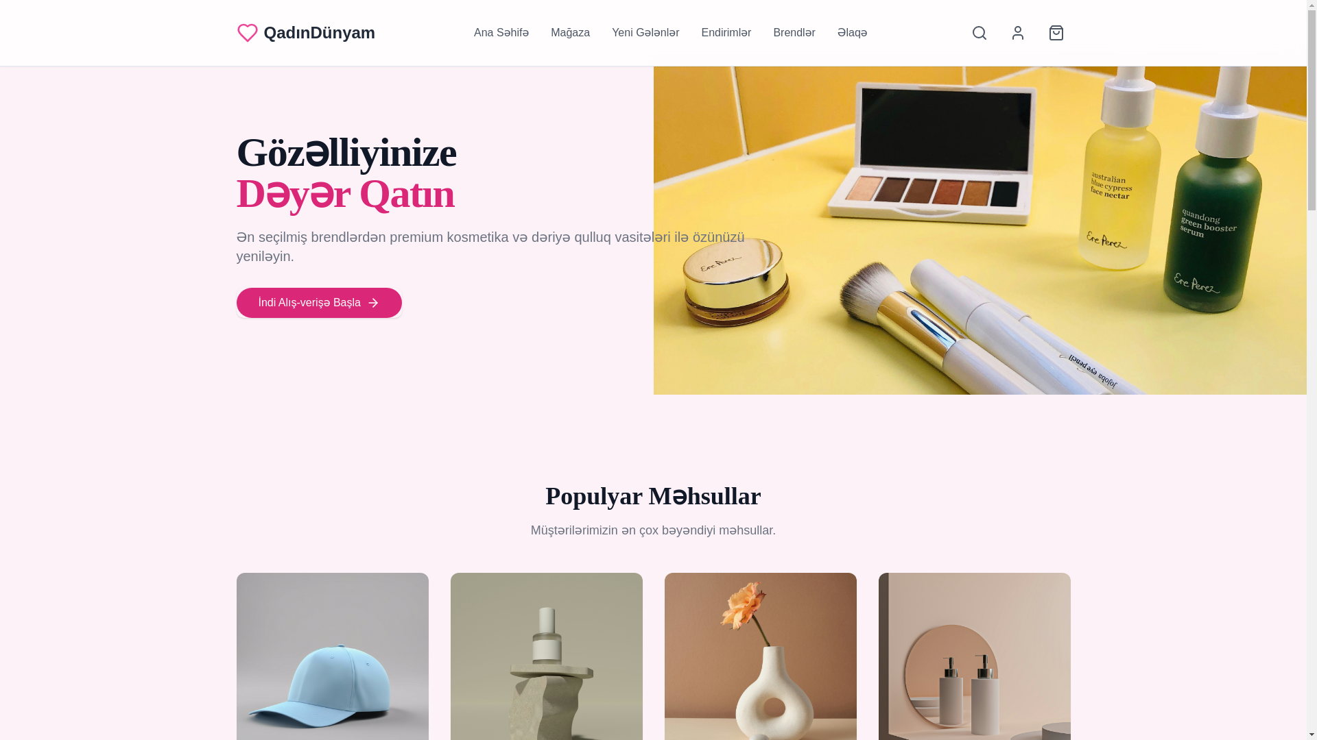 website screenshot of https://qadindunyam.store/