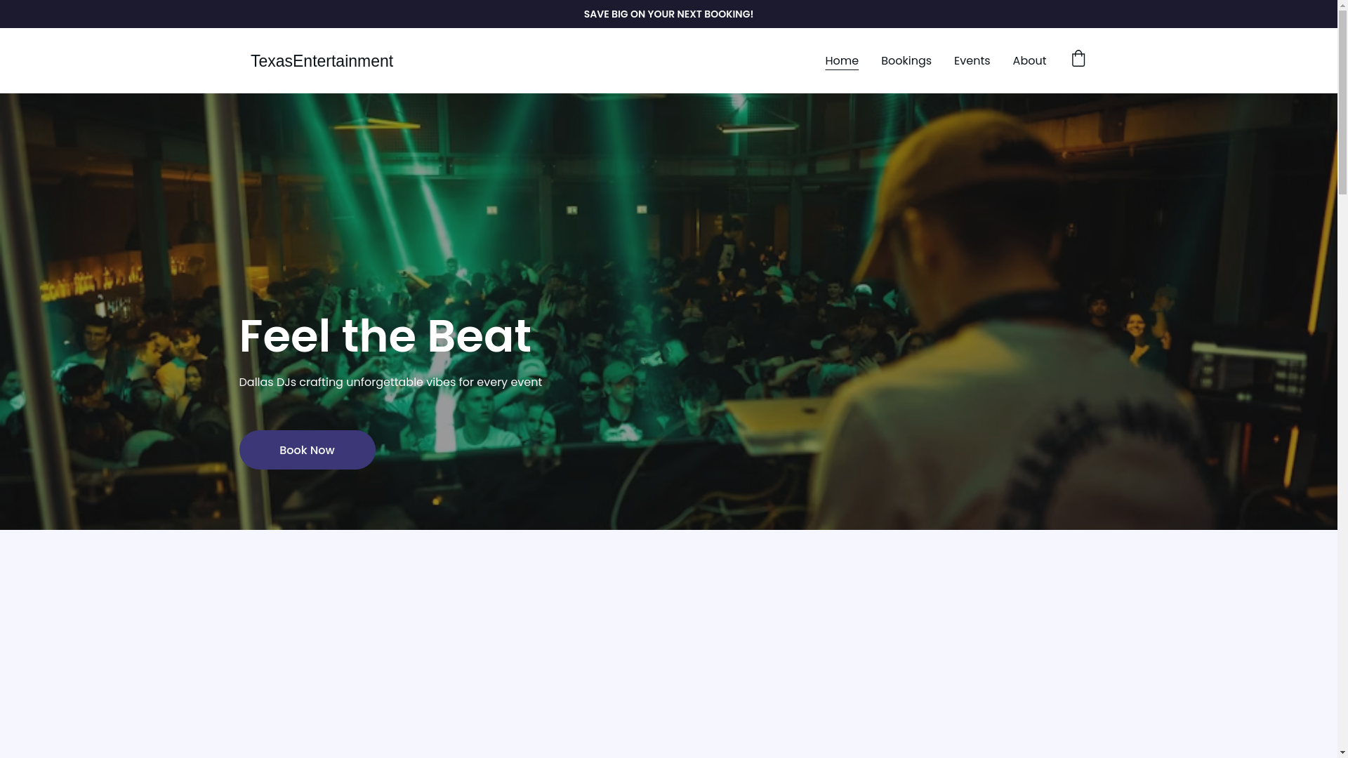 website screenshot of https://texasentertainment.org/
