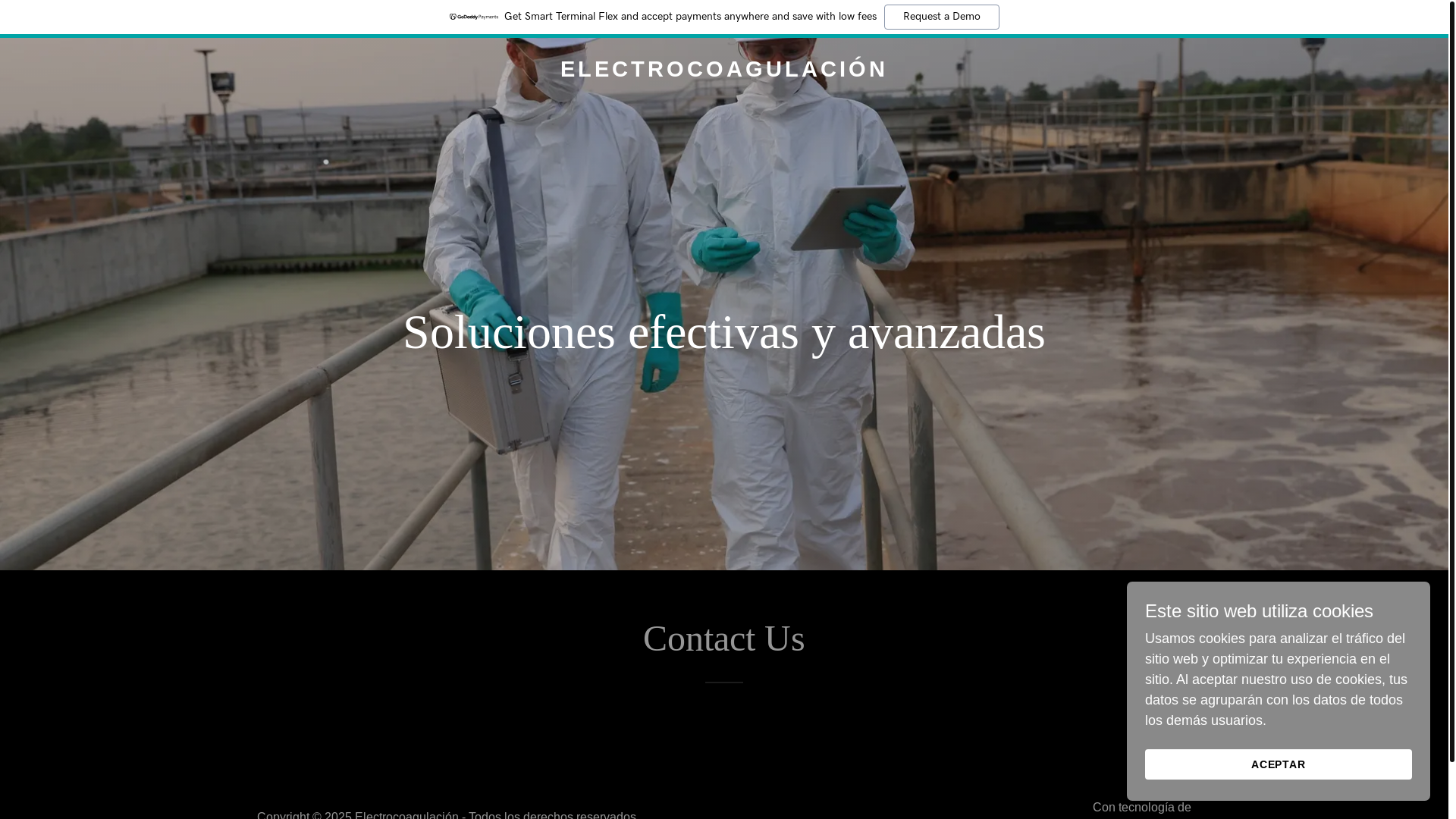 website screenshot of https://electrocoagulacion.mx/