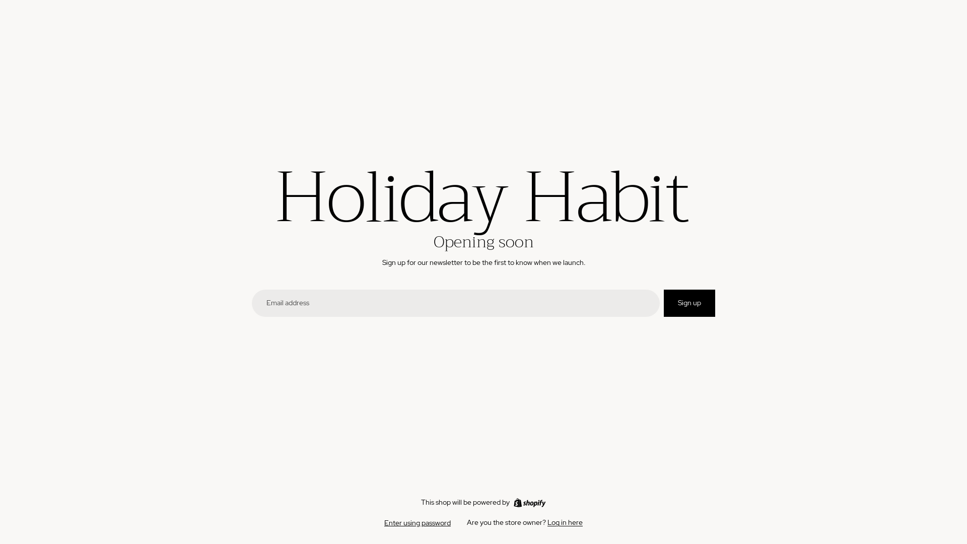 website screenshot of https://holidayhabit.store/