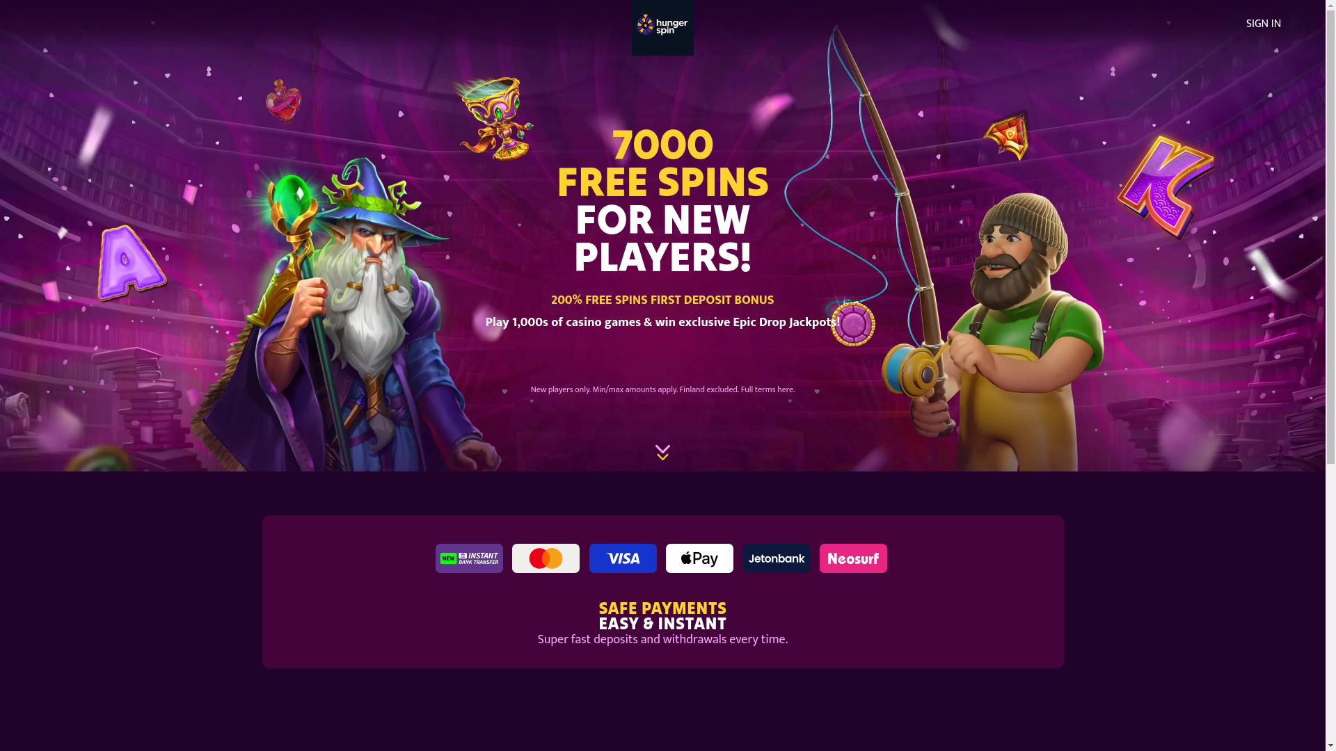 website screenshot of https://landing-hungerspin.pages.dev/