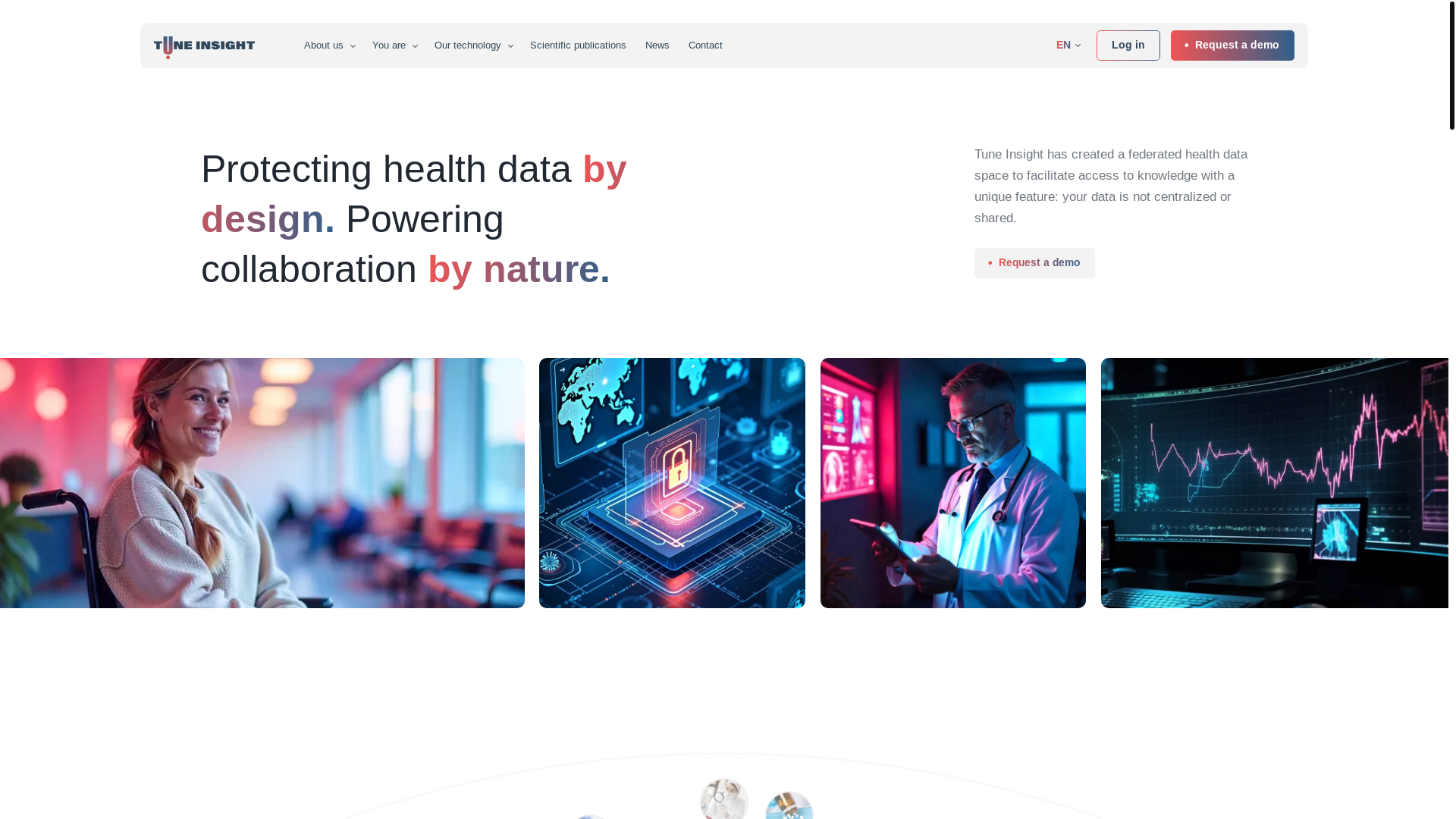 website screenshot of https://tuneinsightfederated.com/