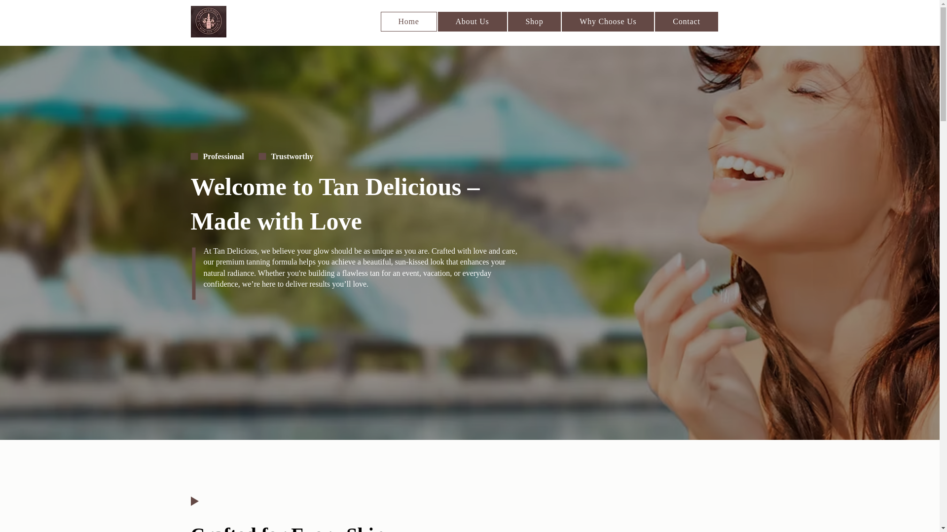 website screenshot of https://tandelicious.com/