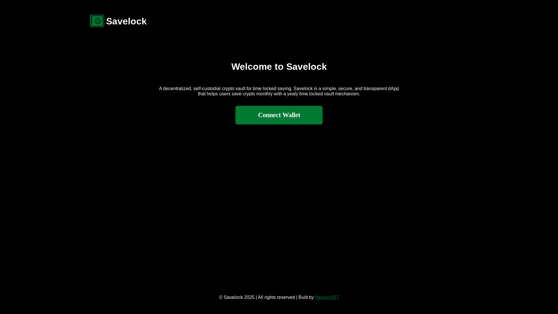 website screenshot of https://savelock.xyz/