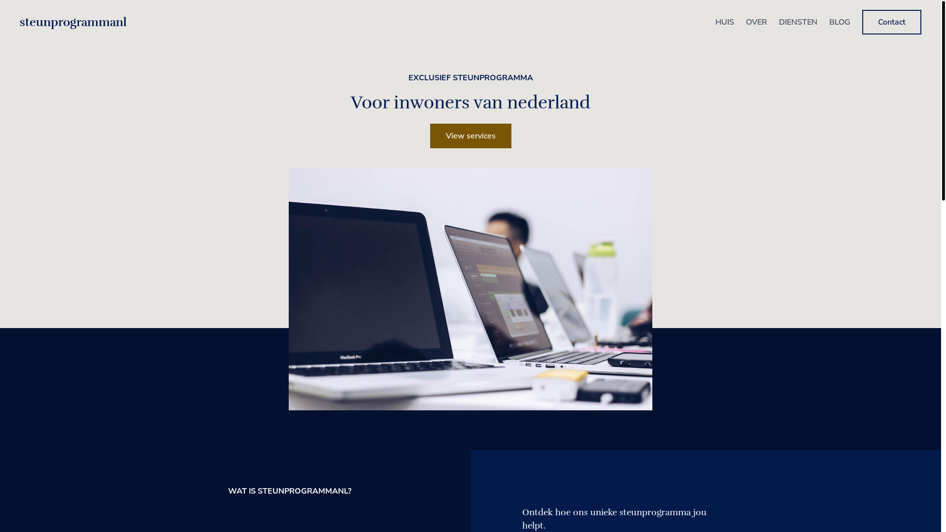 website screenshot of https://steunprogrammanl.com/