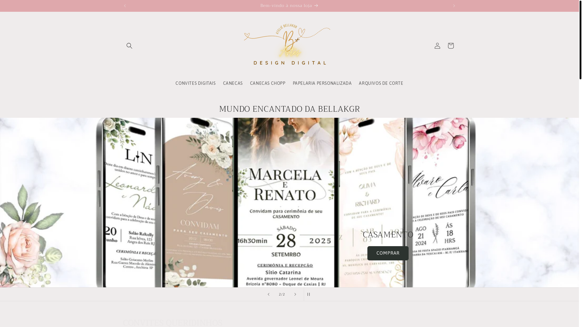 website screenshot of https://ateliebellakgrartes.com.br/