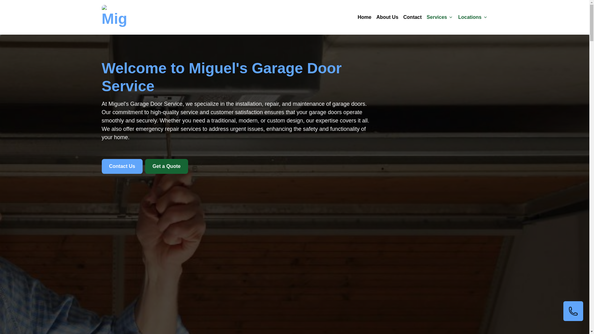website screenshot of https://miguels-garage-door-service.pages.dev/