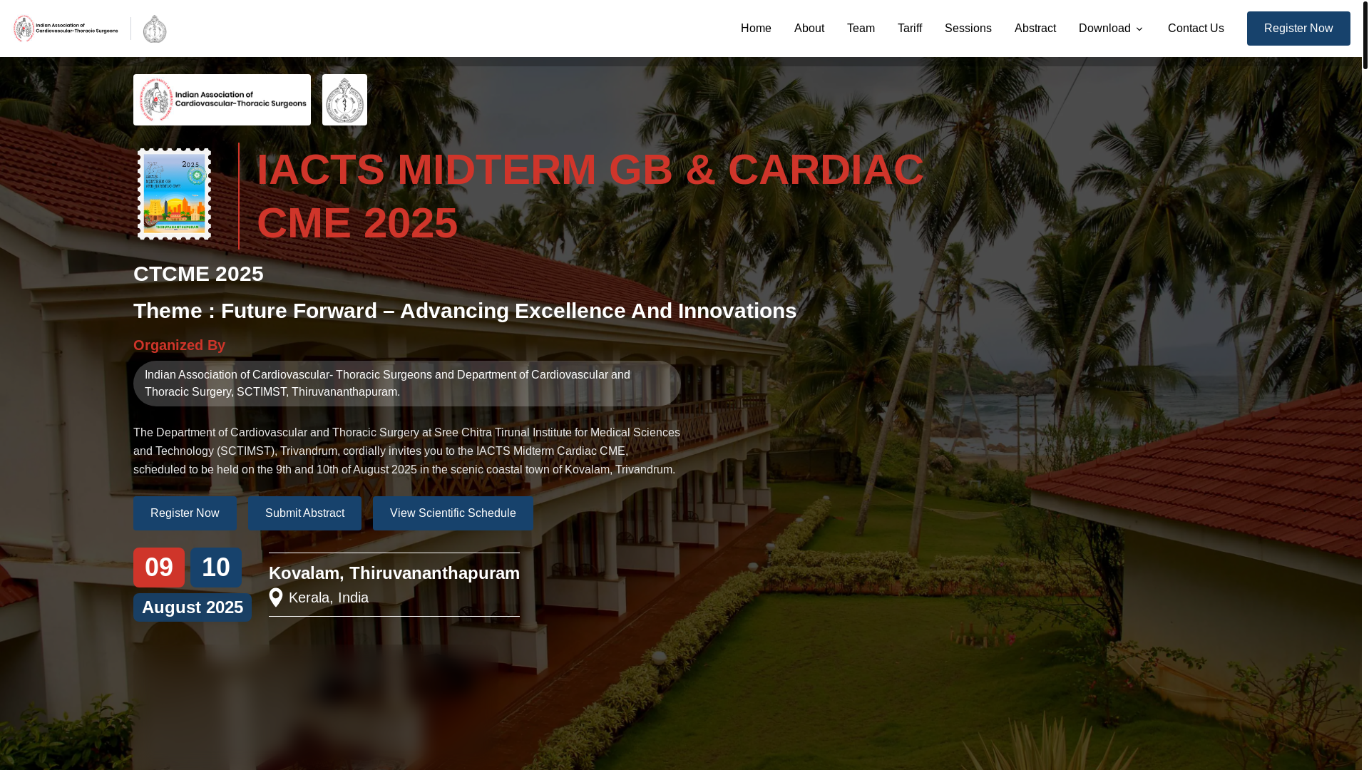 website screenshot of https://iactsctcme2025.in/