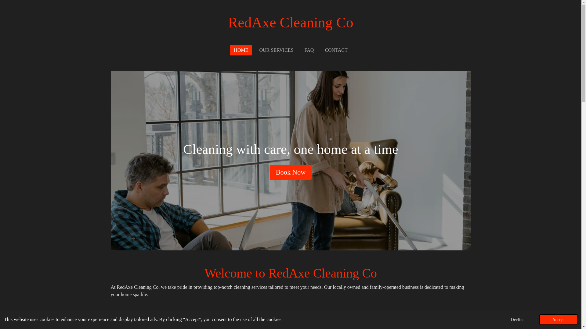 website screenshot of https://redaxecleaningco.com/
