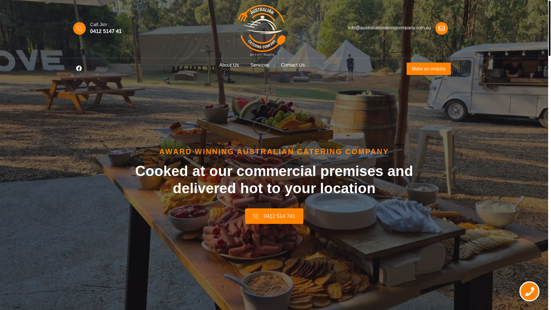 website screenshot of https://australiancateringcompany.com.au/