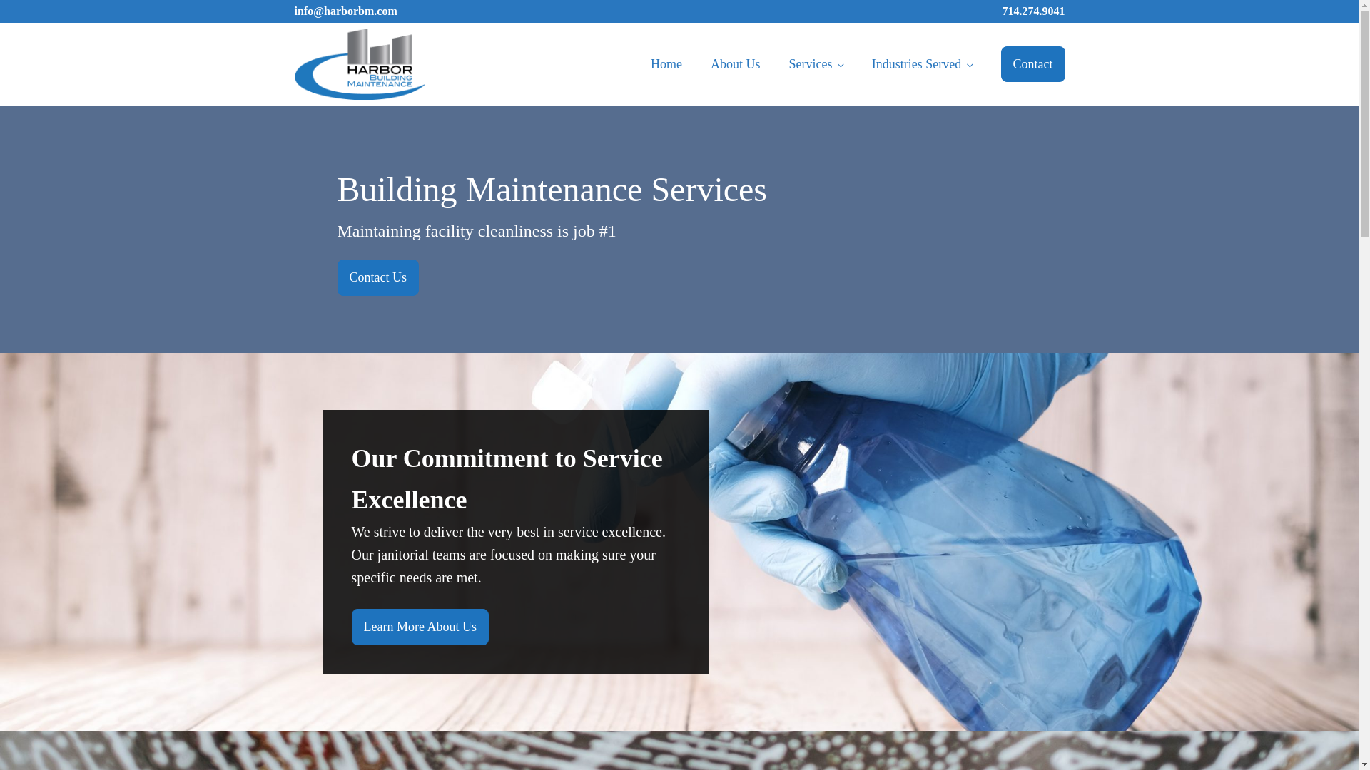 website screenshot of https://harbormaintenancesd.com/