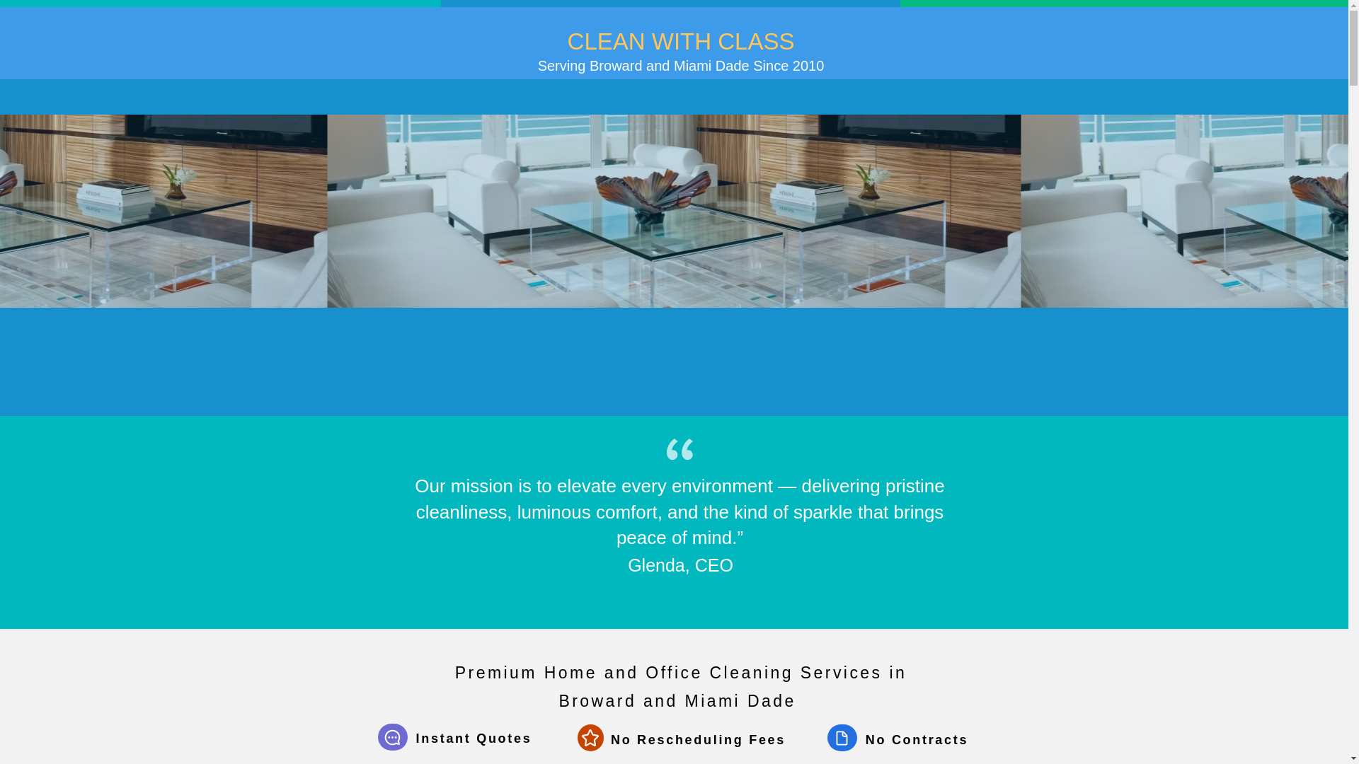 website screenshot of https://cleanwithclass.net/