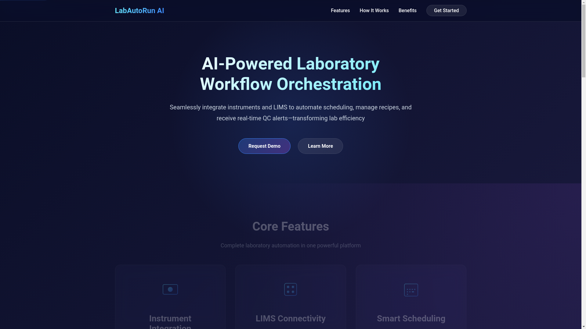 website screenshot of https://labautorun.tech/