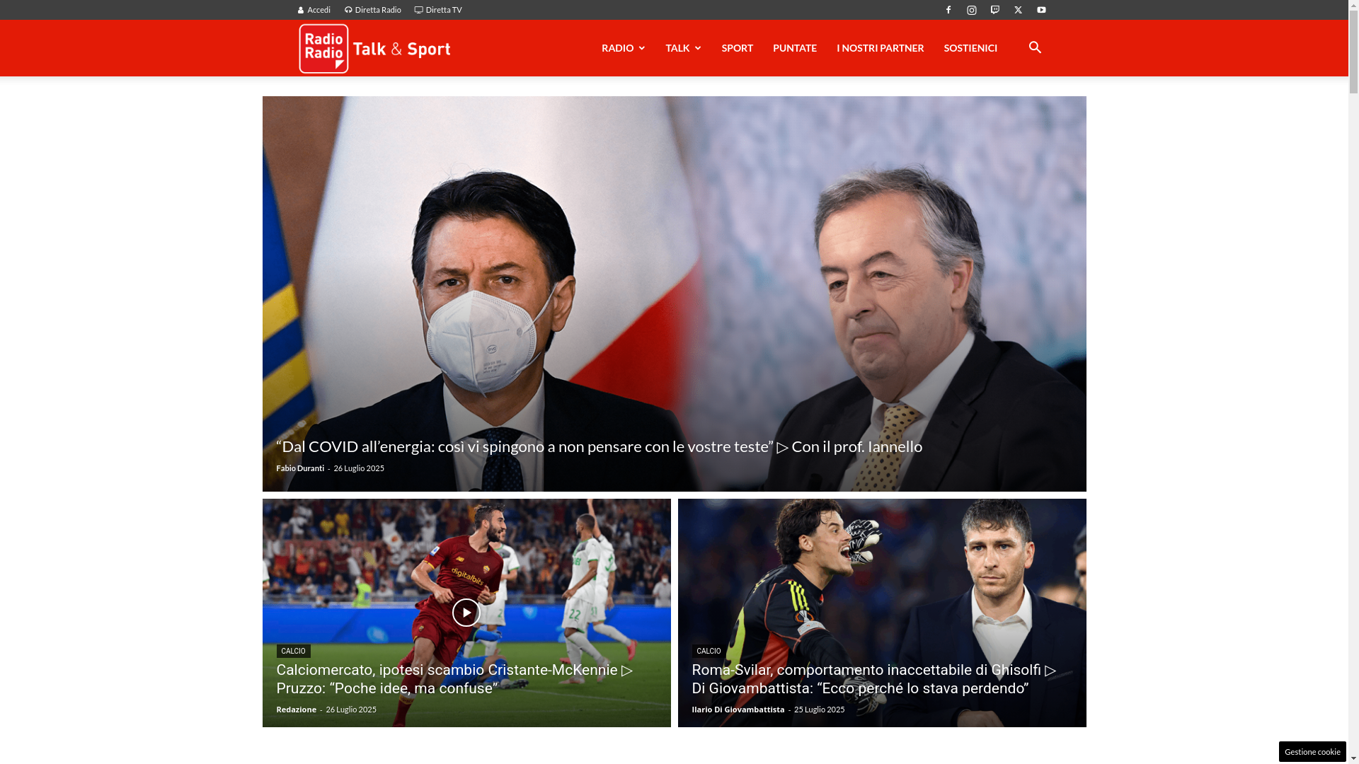 website screenshot of https://radioradio.it/