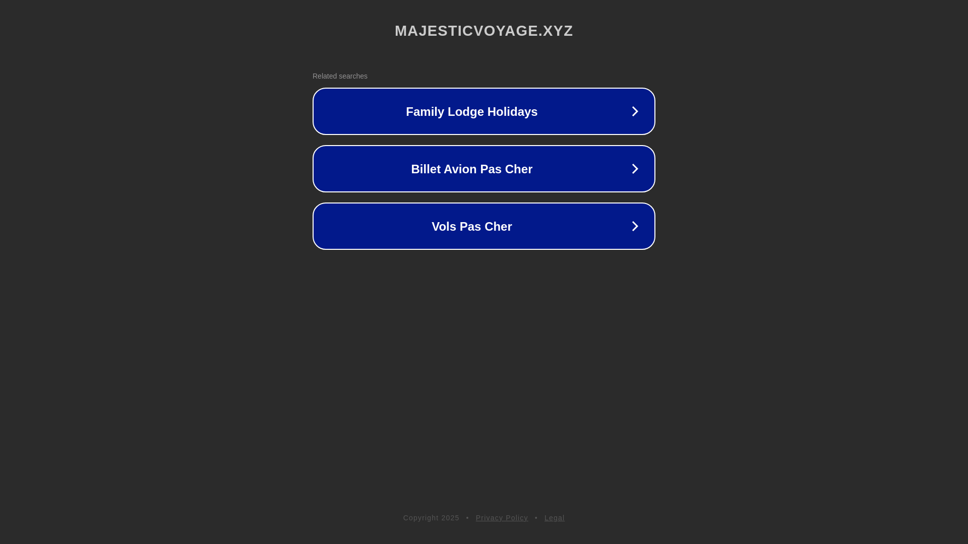 website screenshot of https://majesticvoyage.xyz/