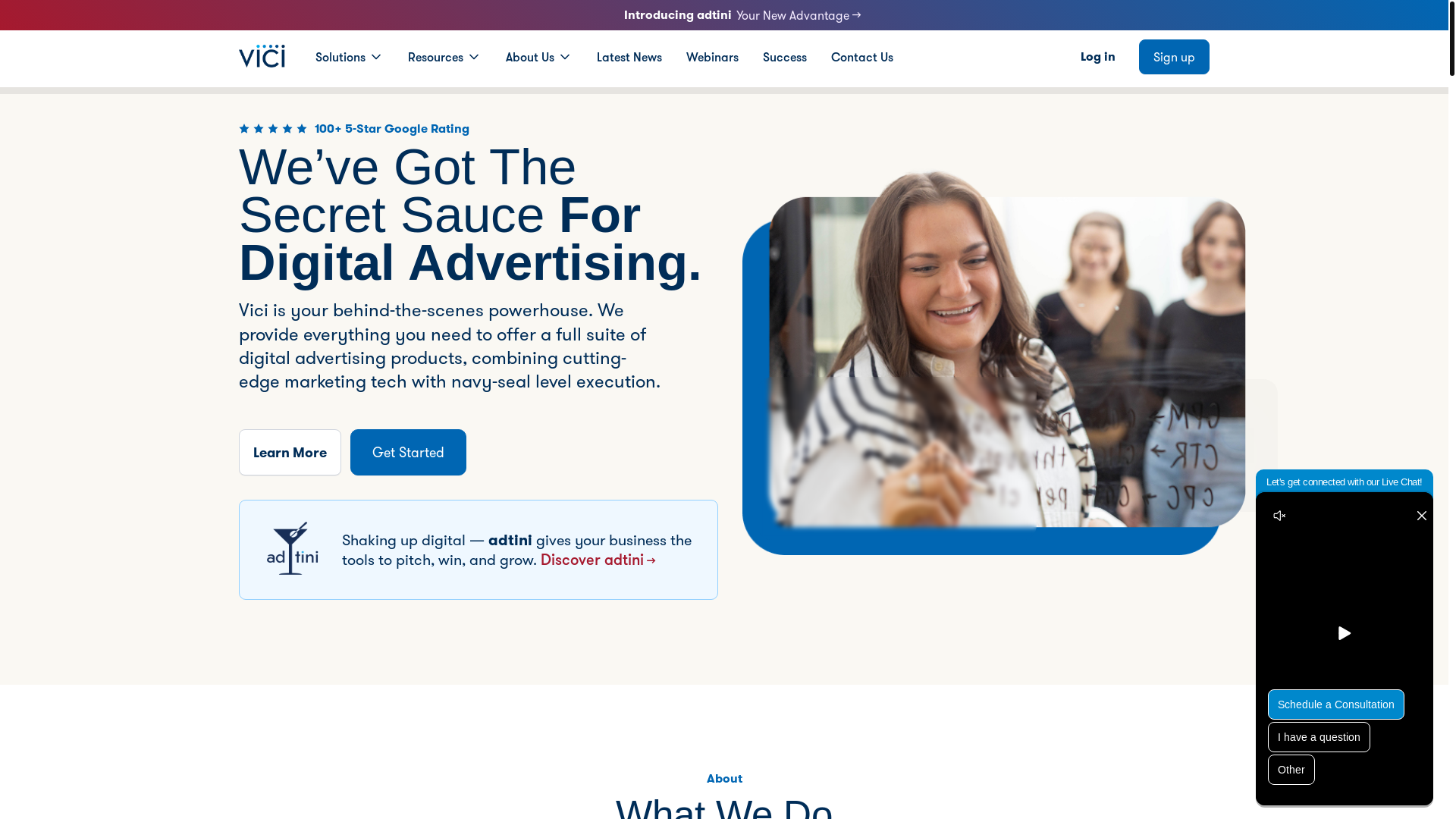 website screenshot of https://vicimediasales.info/