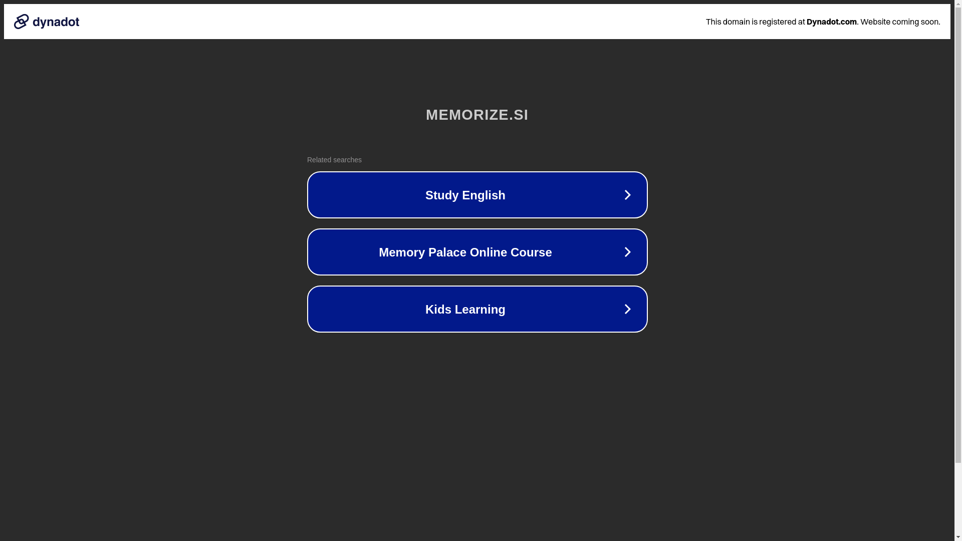 website screenshot of https://memorize.si/