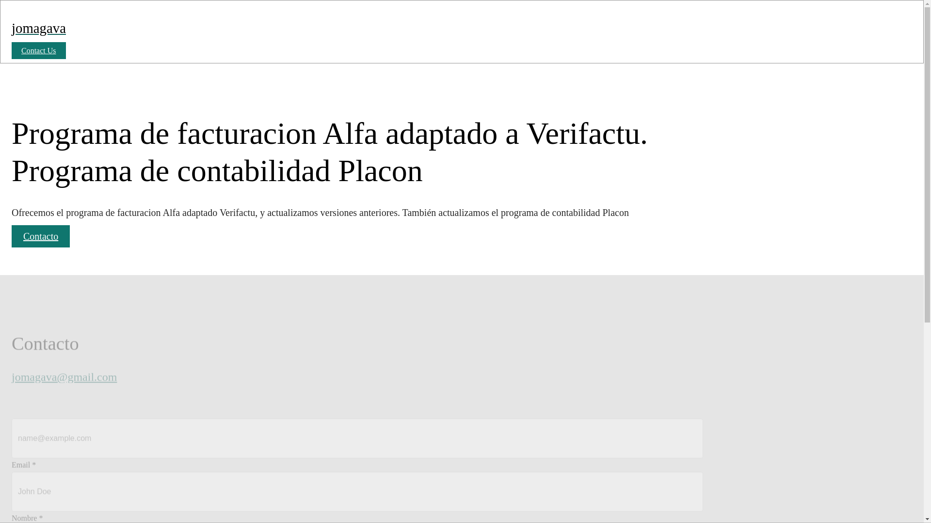 website screenshot of https://jomagava.com/