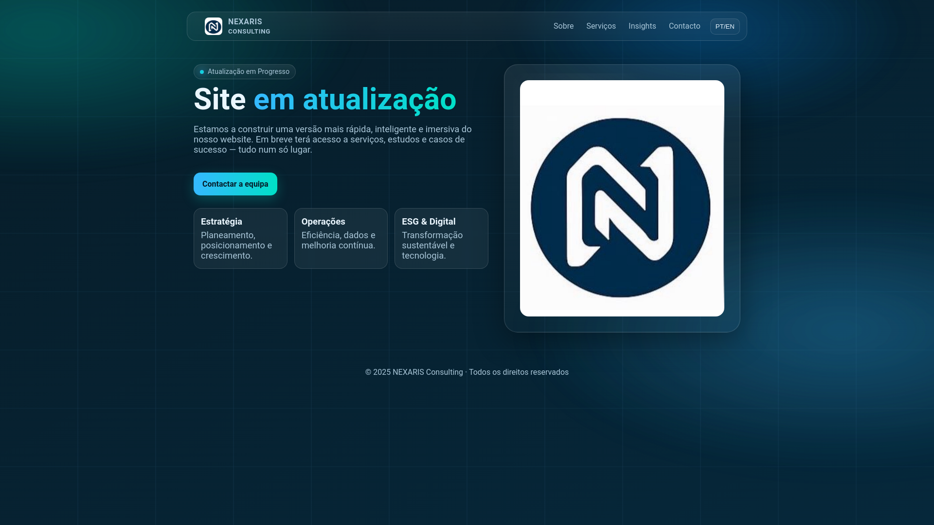 website screenshot of https://nexaris-consulting.com/