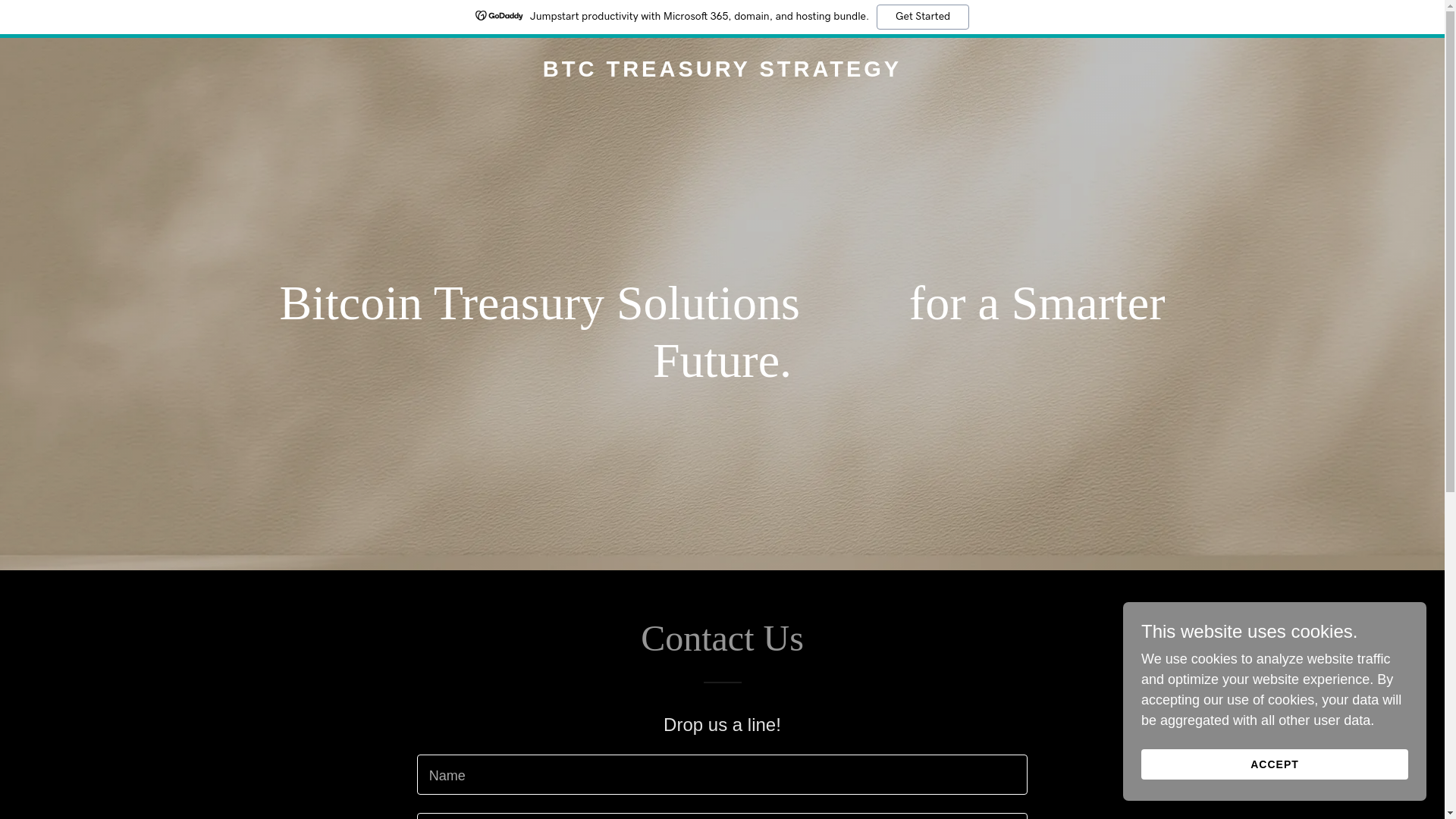 website screenshot of https://btctreasurystrategy.com/