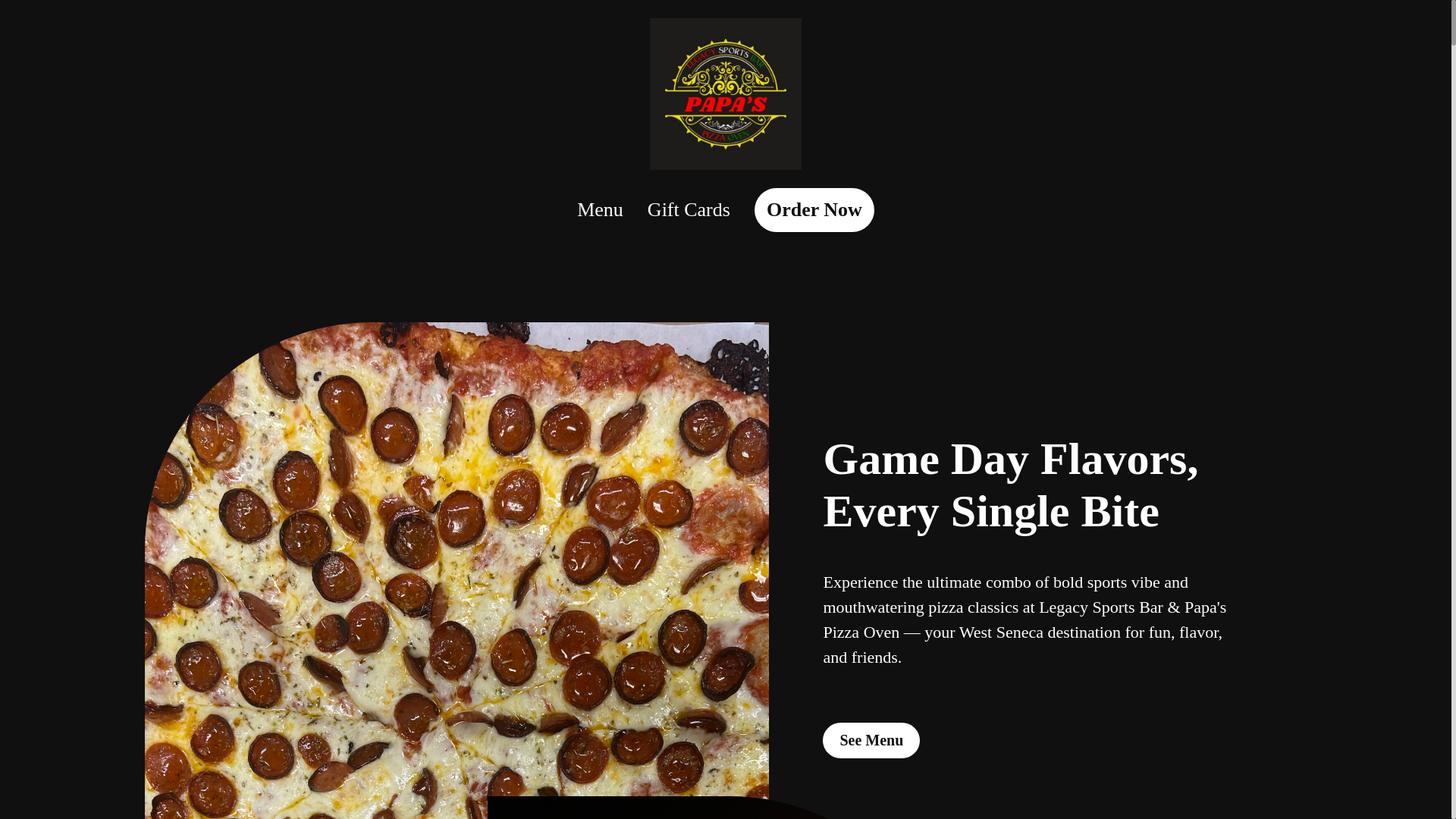 website screenshot of https://legacypapas.com/