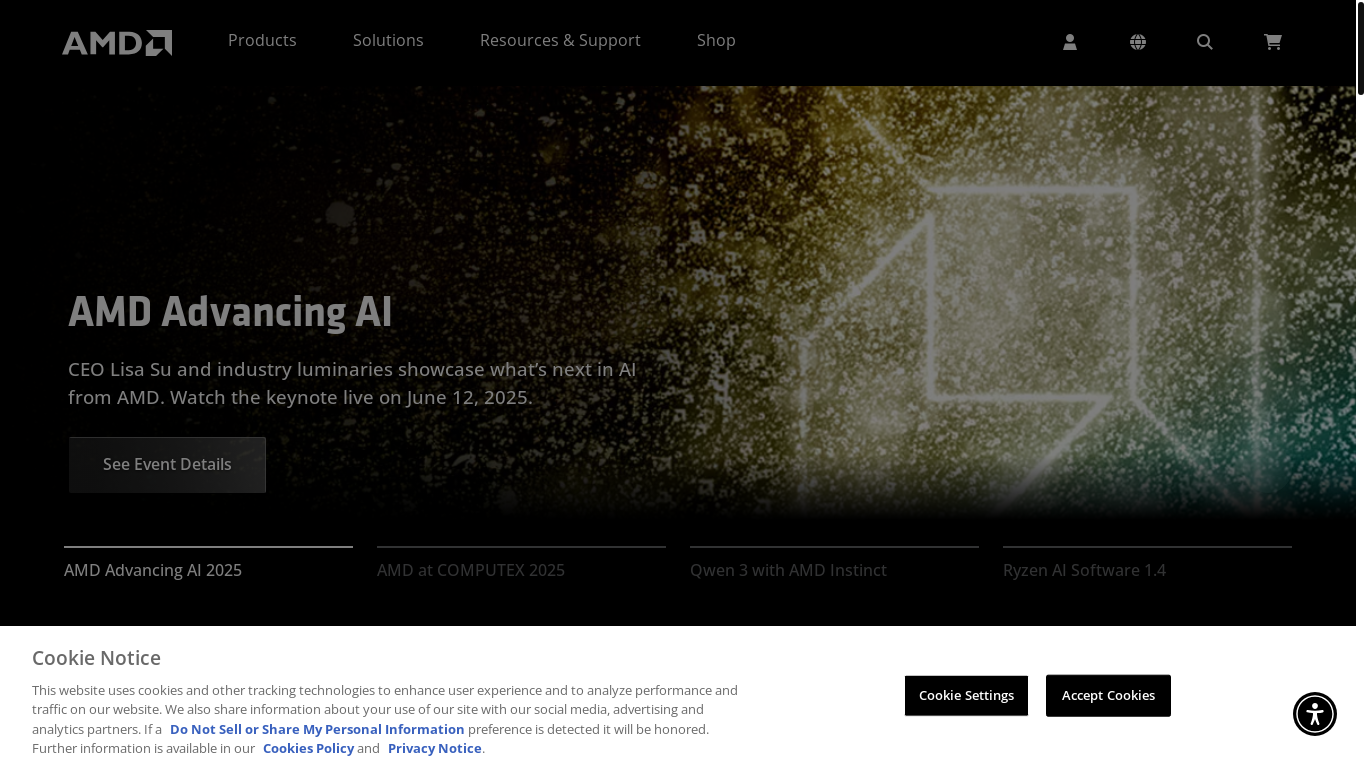 website screenshot of https://ati.com