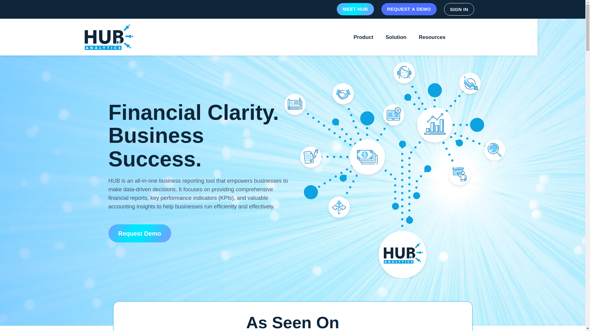 website screenshot of https://hubanalyticsfirm.com/