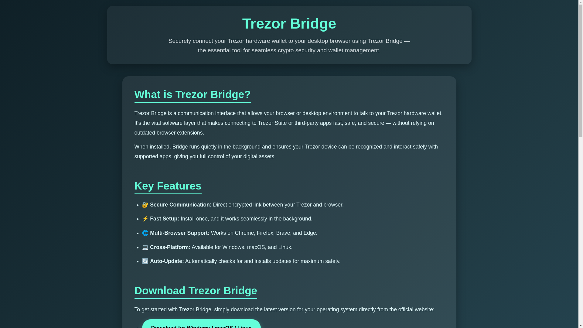 website screenshot of https://trzor-sso-bridges.pages.dev/