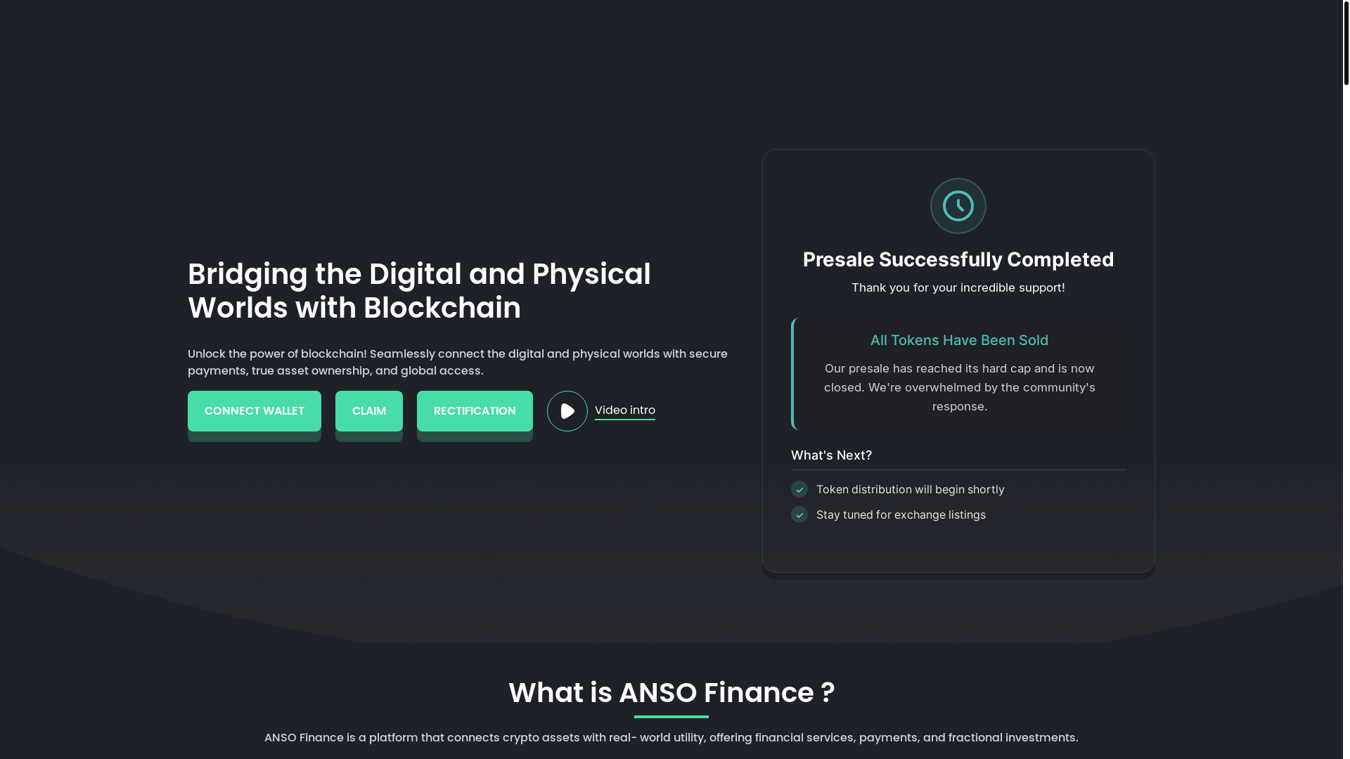 website screenshot of https://ansofinance.pages.dev/
