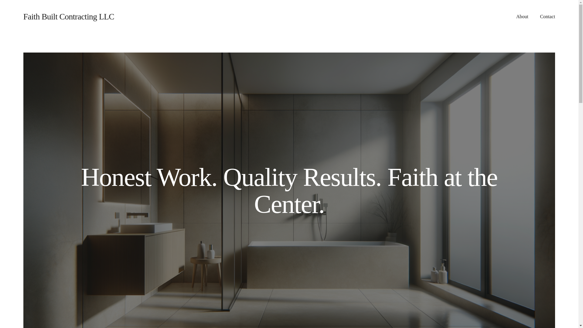 website screenshot of https://faithbuiltcontractingllc.org/