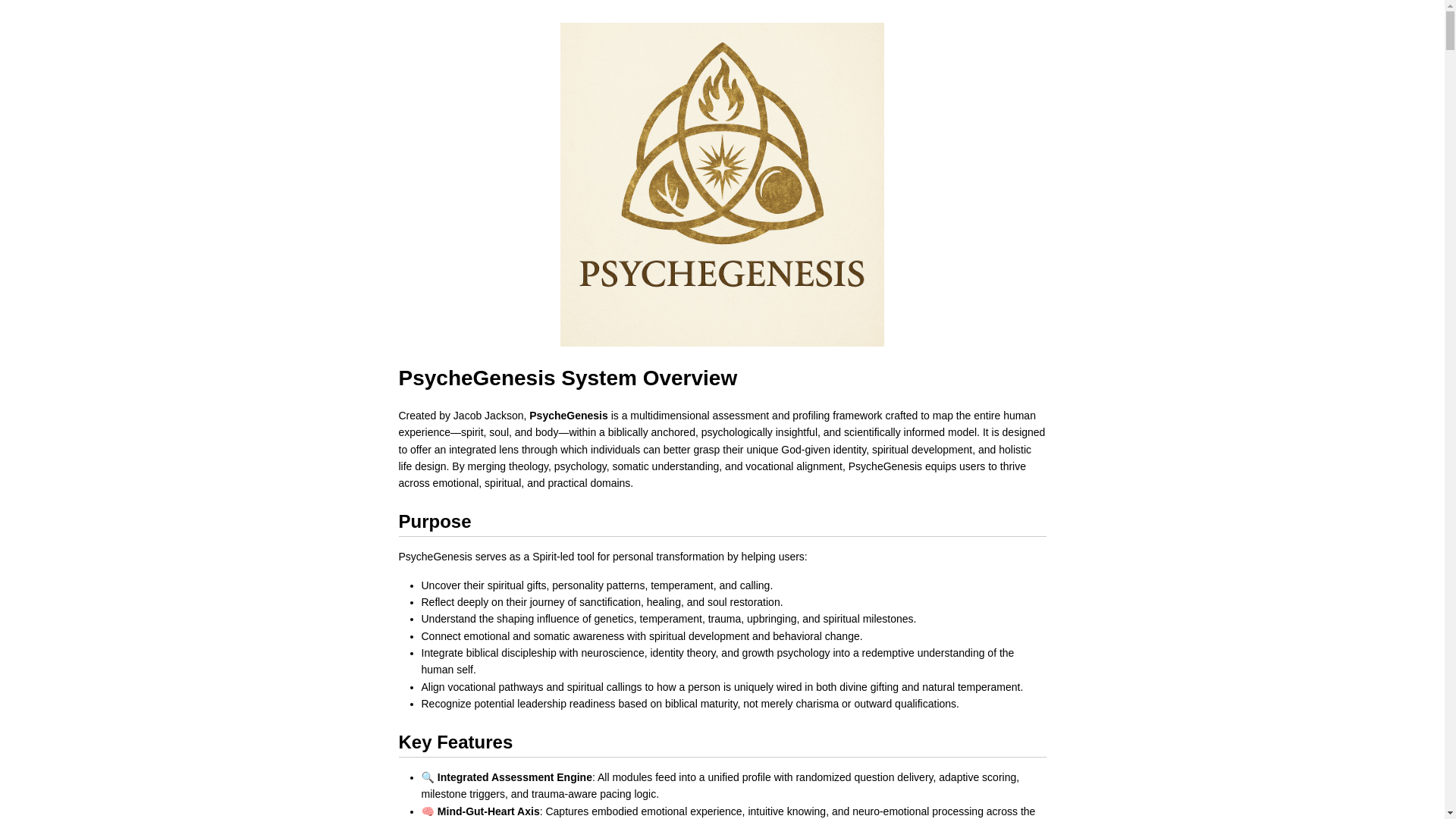 website screenshot of https://psychegenesis.pages.dev/