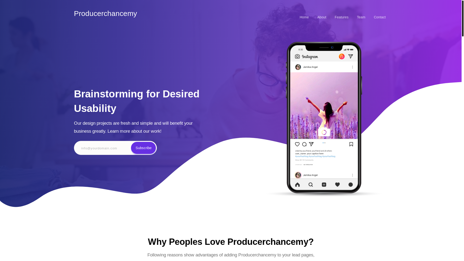 website screenshot of https://producerchance.my.id/