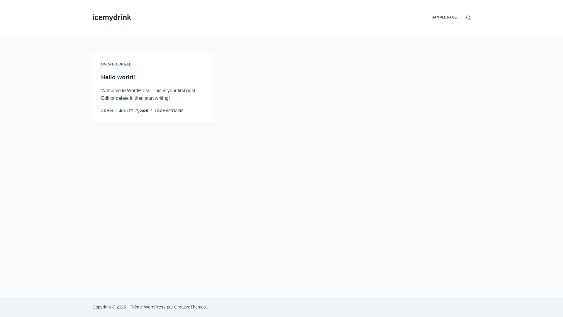 website screenshot of https://icemydrink.com/