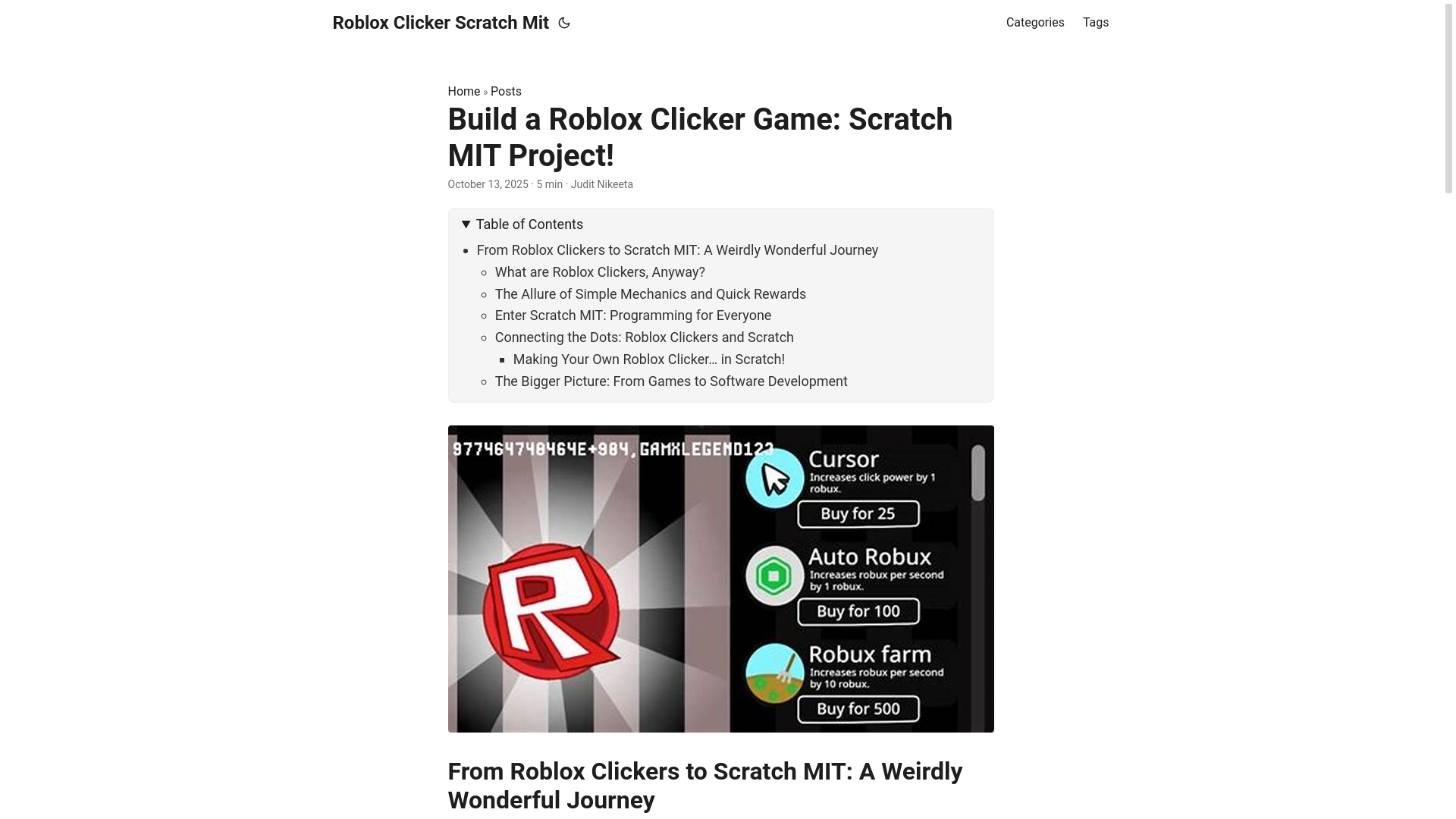 website screenshot of https://roblox-clicker-scratch-mit.pages.dev/