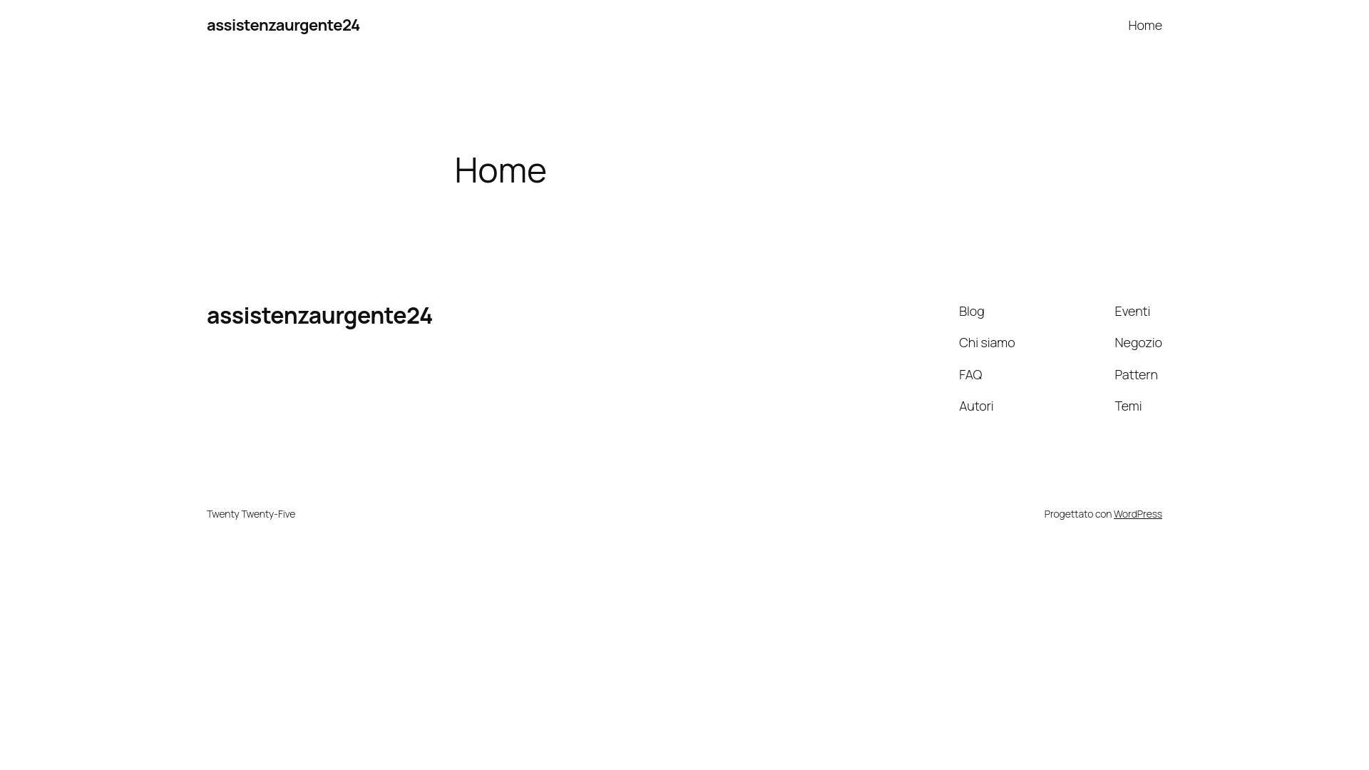 website screenshot of https://assistenzaurgente24.it/